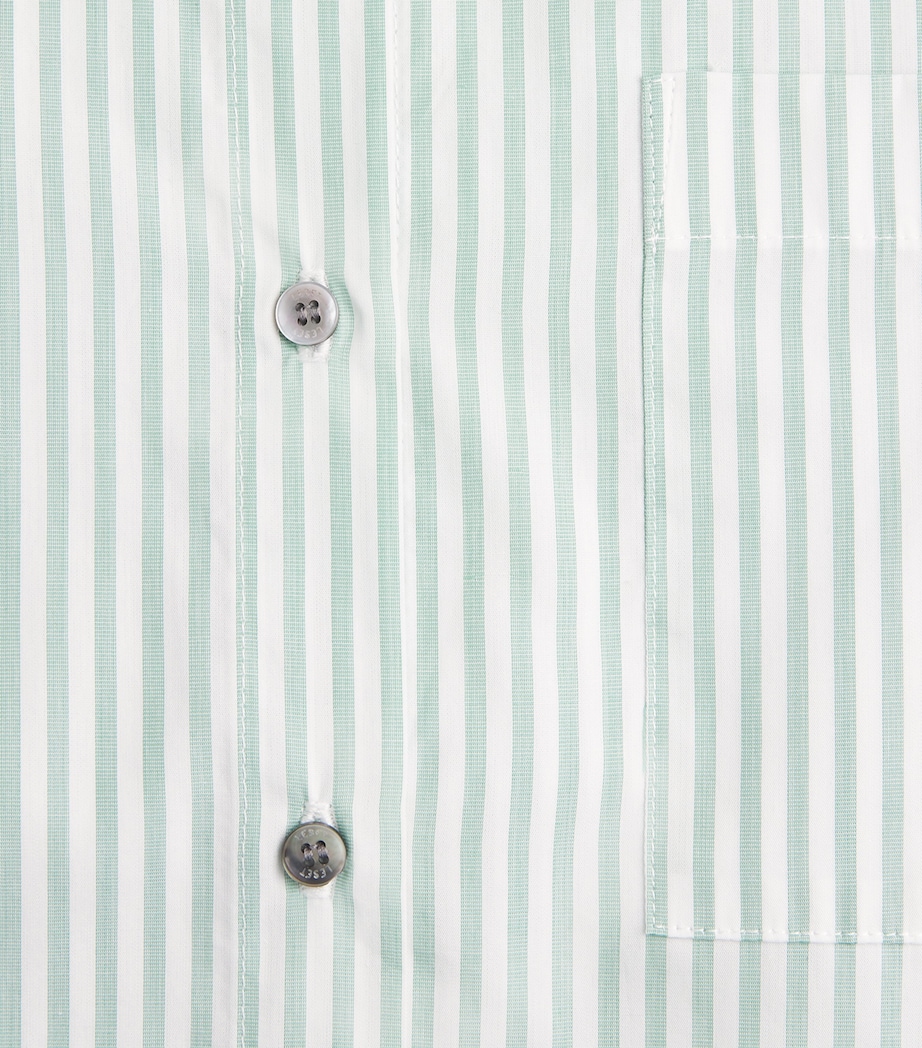 LESET Womens Cotton-Blend Stripe Yoshi Shirt Vert Stripe Image 6