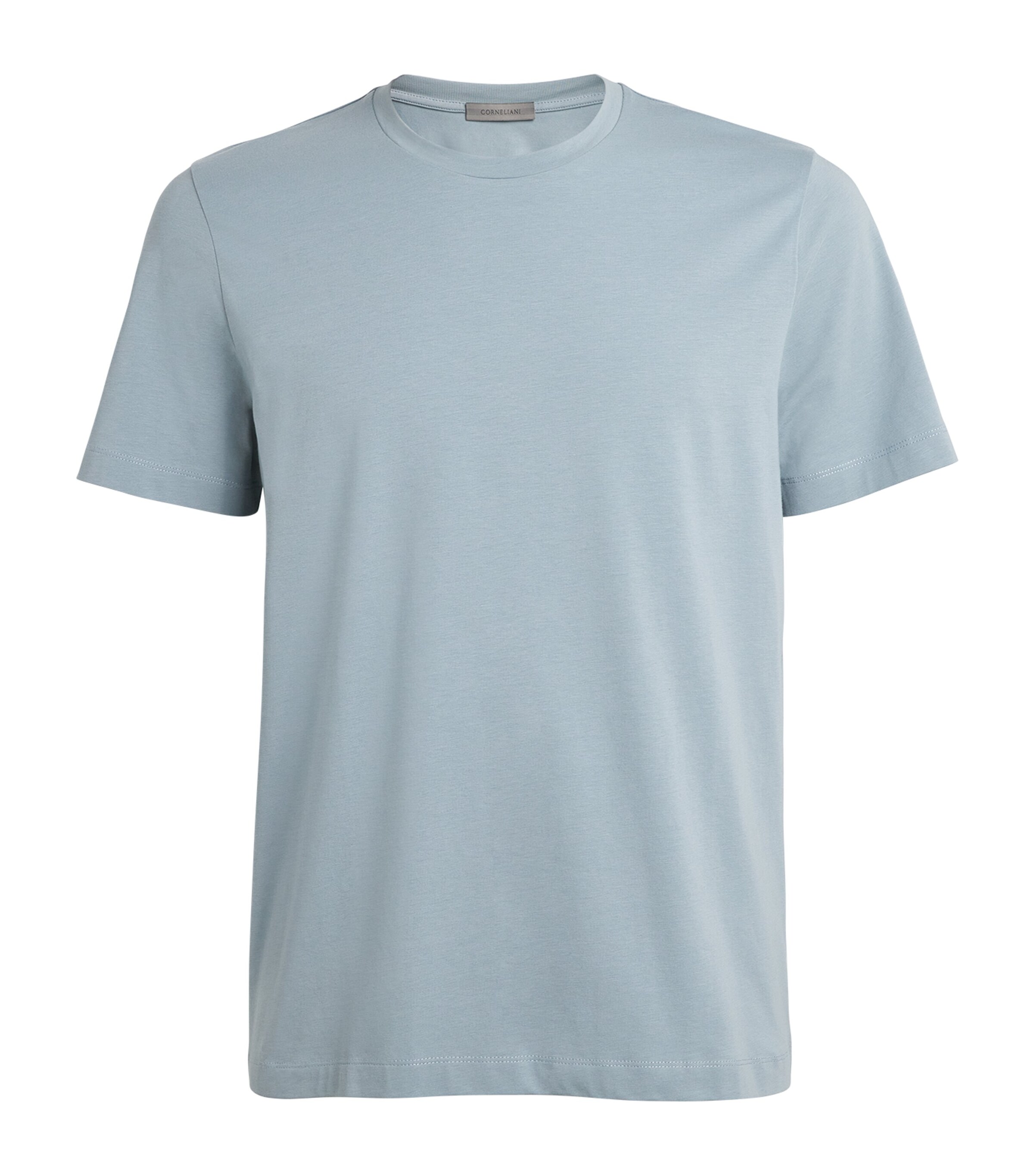 Stretch-Cotton T-Shirt 011 BLU MELANG CHINA Image 1