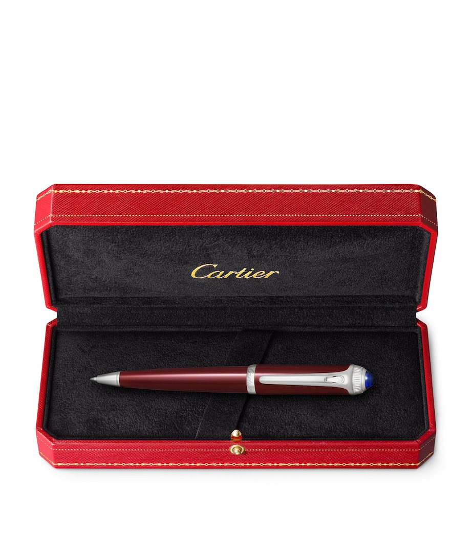 R de Cartier Ballpoint Pen BURGUNDY & SILVER Image 6