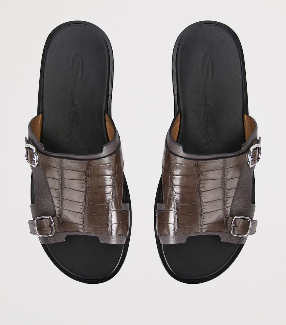 Crocodile Monk Sandals BROWN Image 5