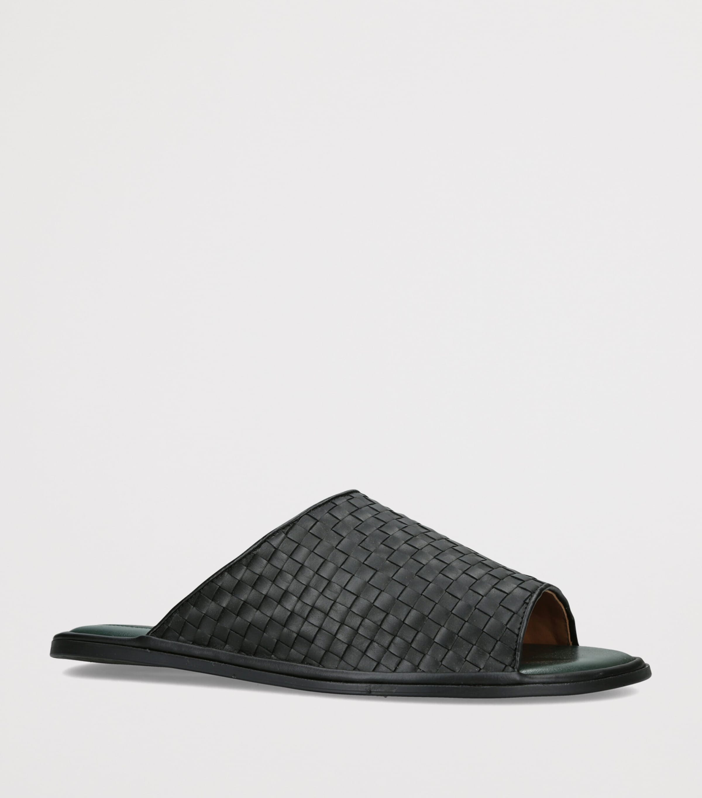 Brotini Leather Woven Sandals Black Image 2