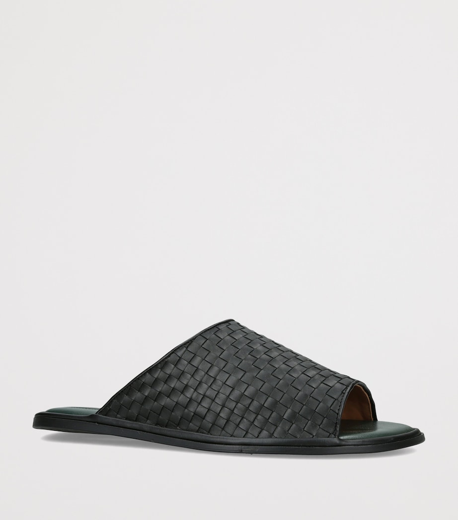 Brotini Leather Woven Sandals Black Image 2