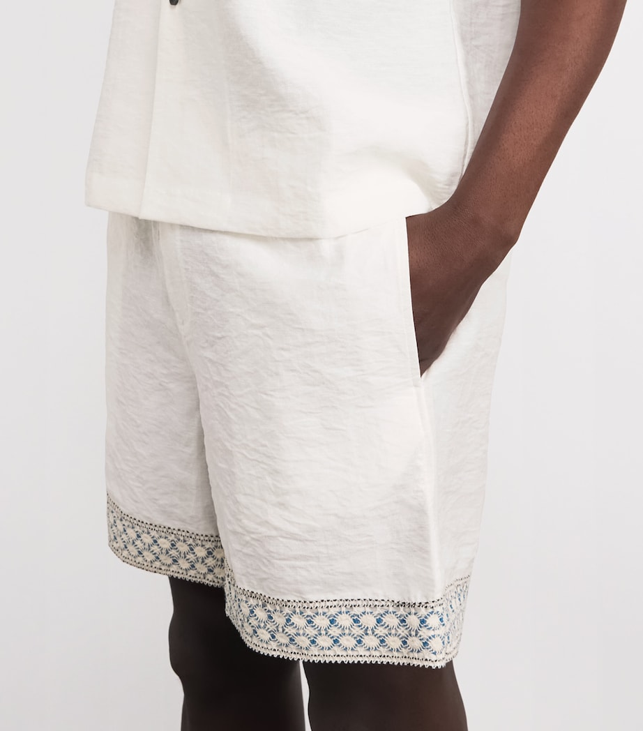 Crochet-Trim Shorts WHITE Image 6