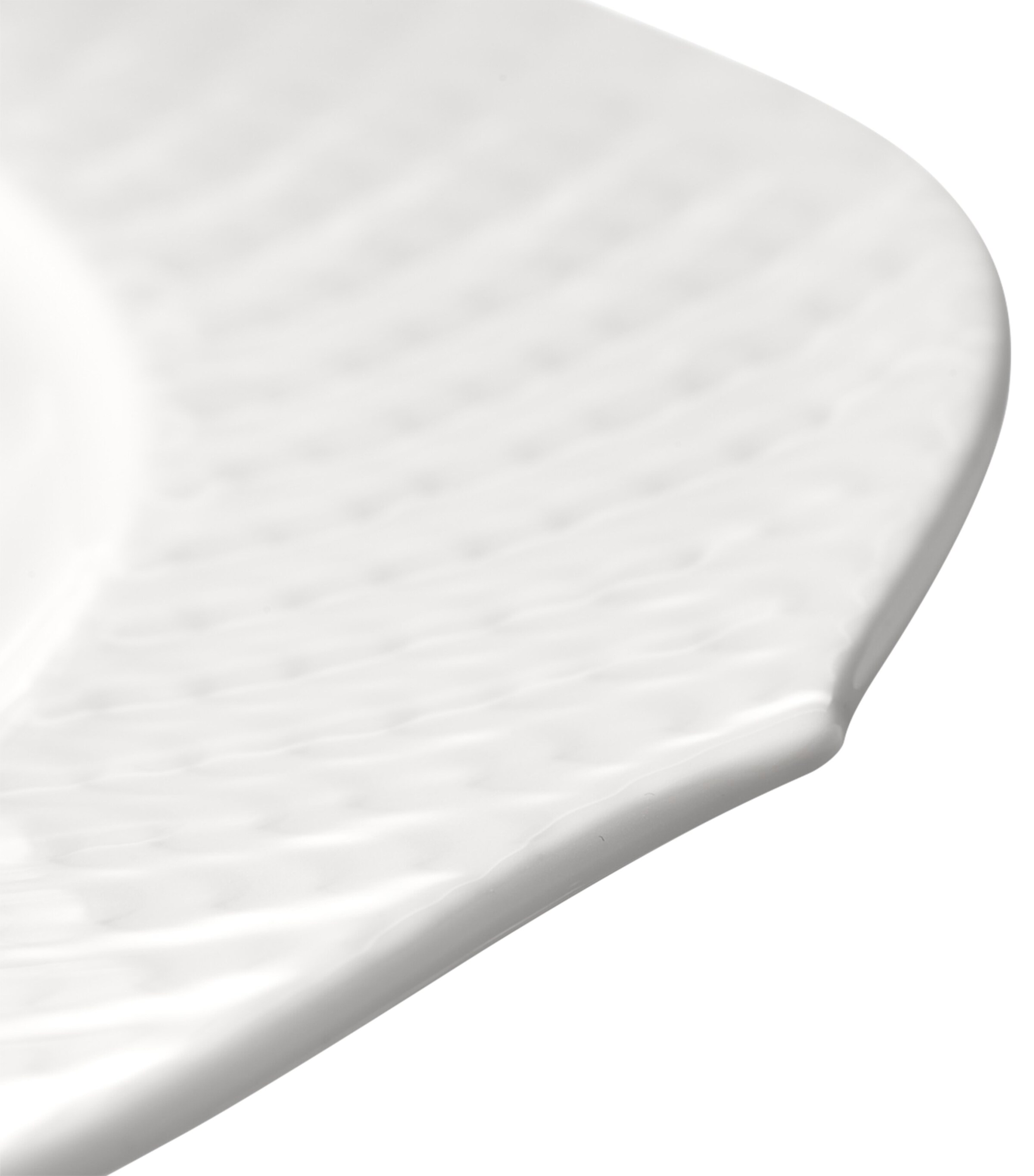 Porcelain Waves Relief Cake Platter (26.5cm) WHITE Image 5