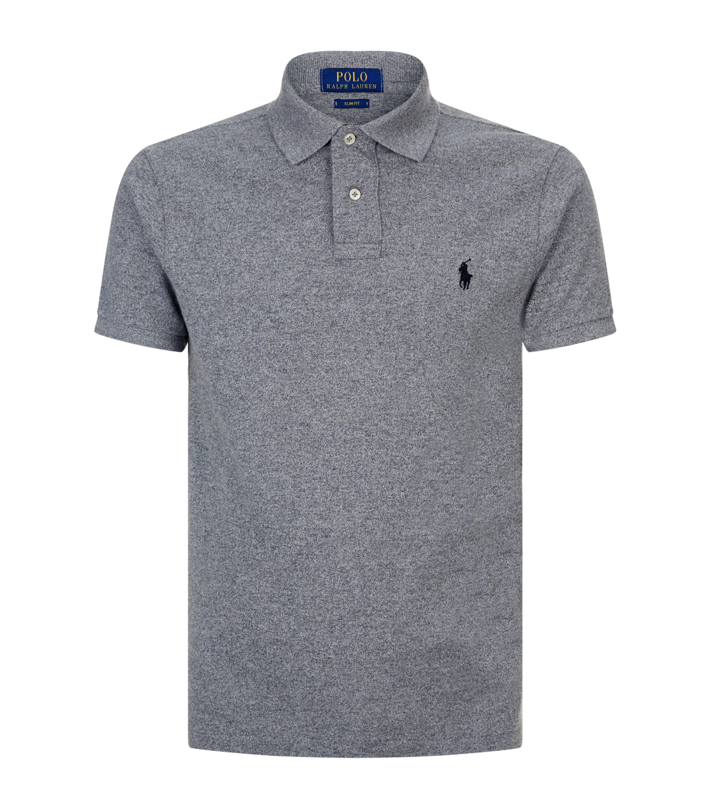 Polo Ralph Lauren Custom Slim Fit Mesh Polo In Grey