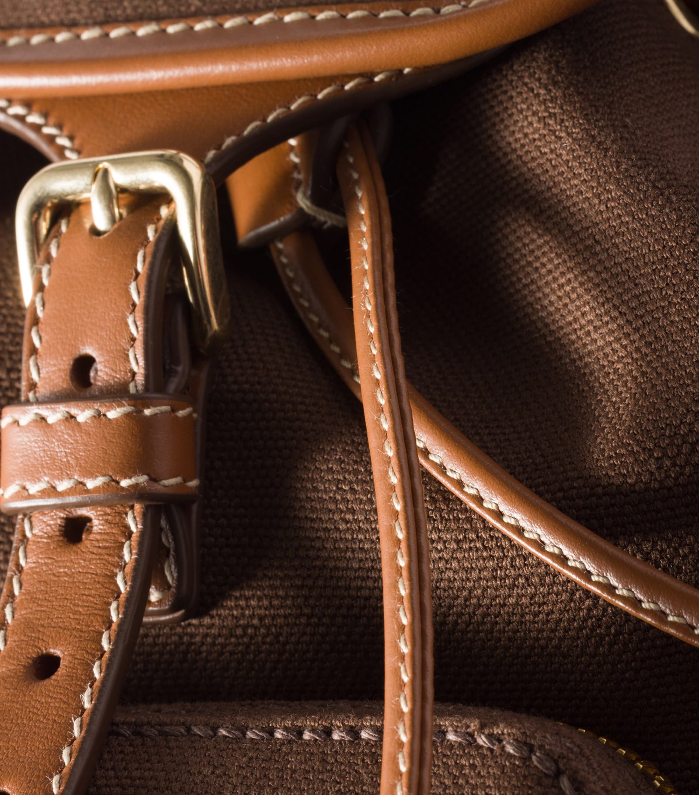 Canvas-Leather Backpack F04KB Image 4