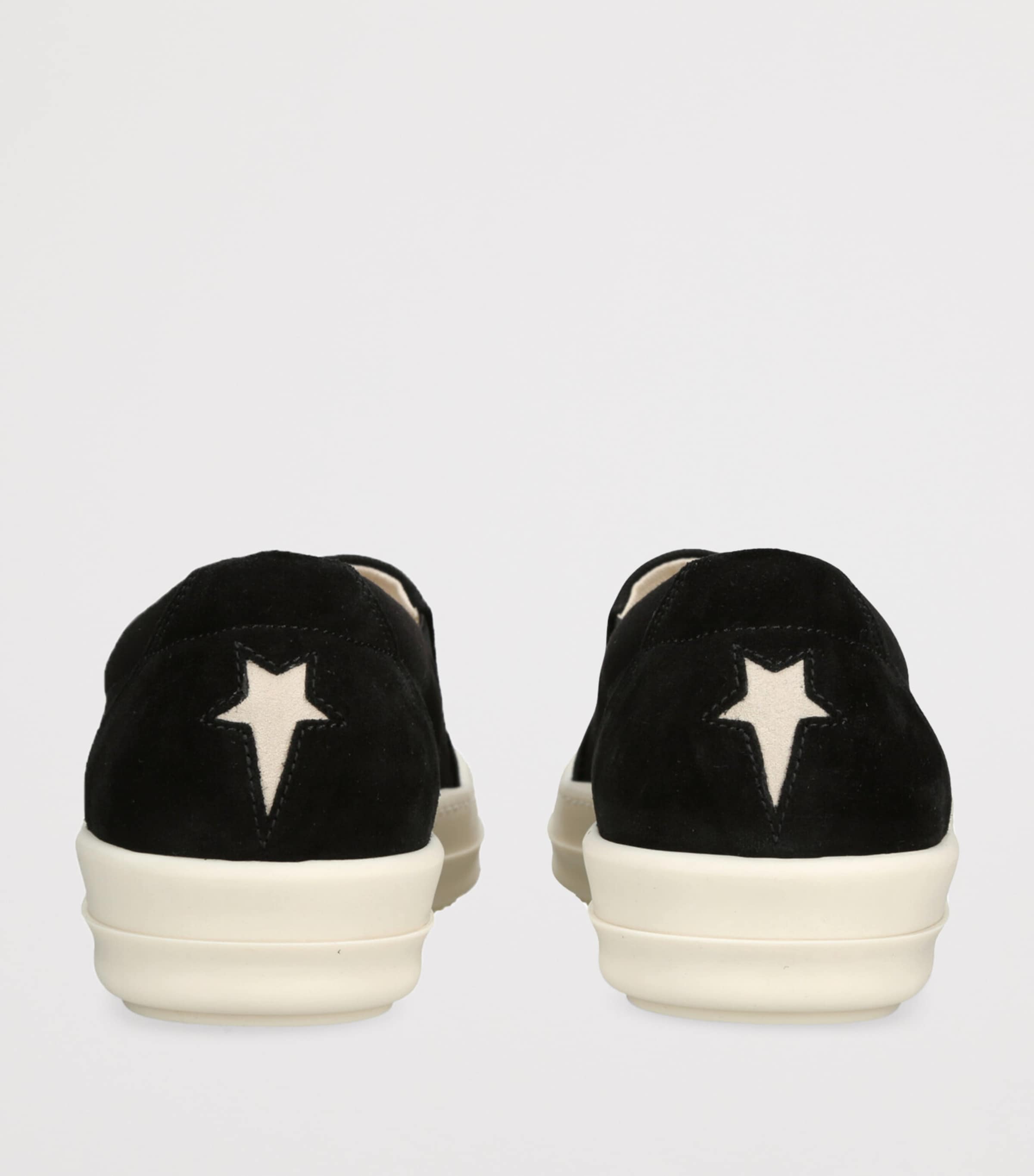Rick Owens DRKSHDW Denim-Suede Penta Boat Sneakers Black/comb Image 2