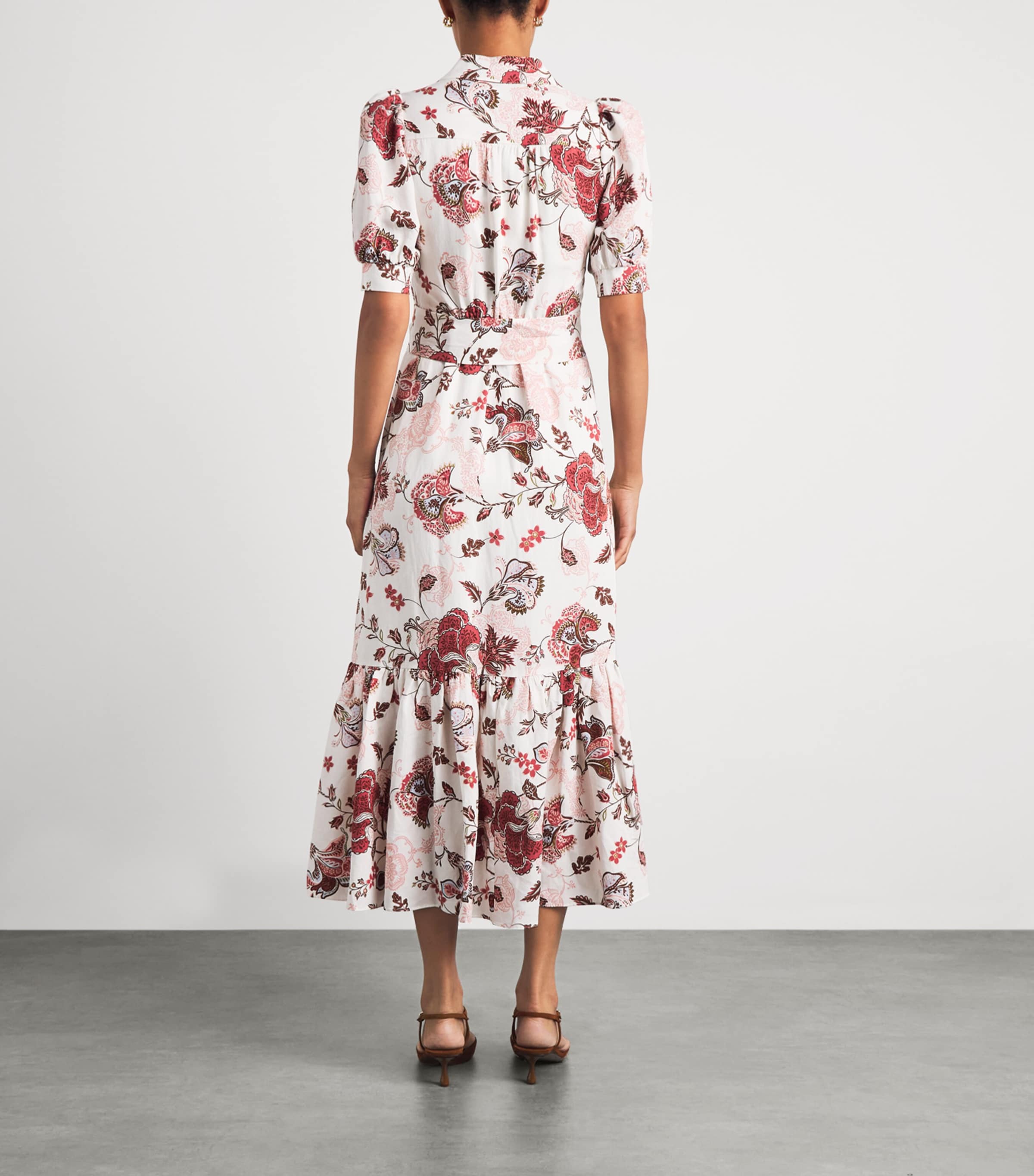 ME+EM Womens Floral Print Maxi Dress Light Cream/multi Image 5