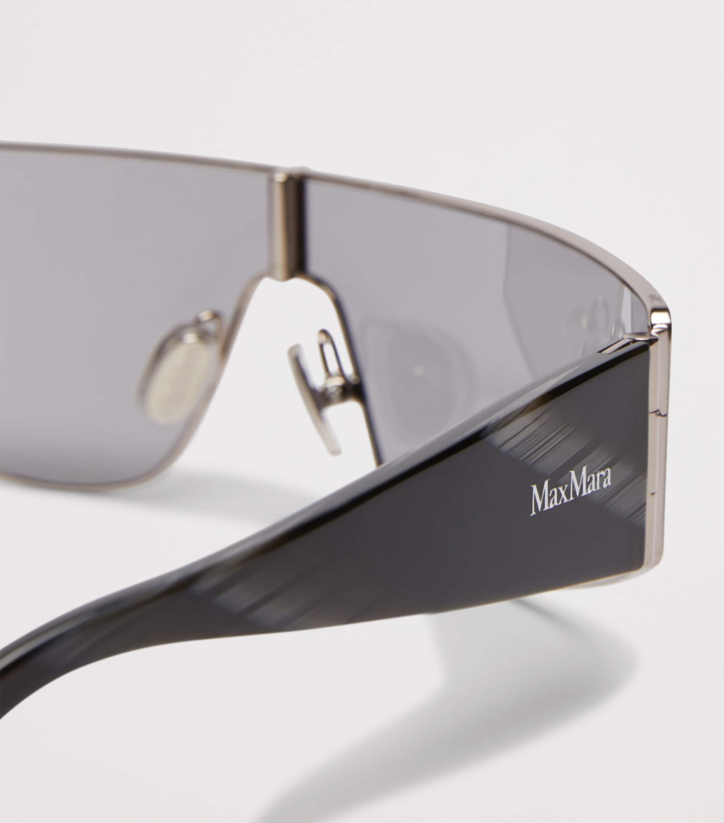 Metal Shield Sunglasses BLACK Image 4