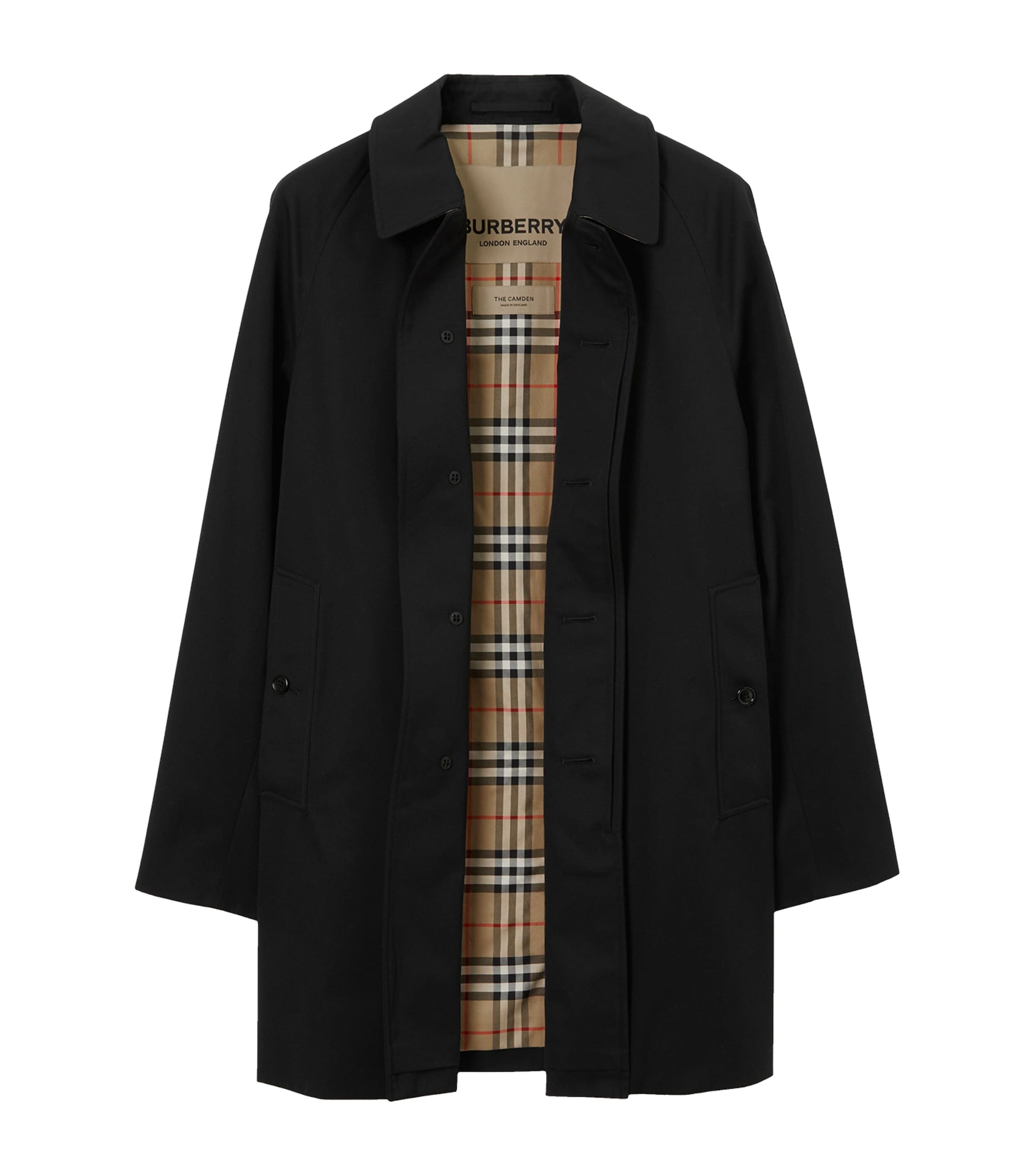 Cotton Camden Heritage Short Car Coat BLACK Image 7