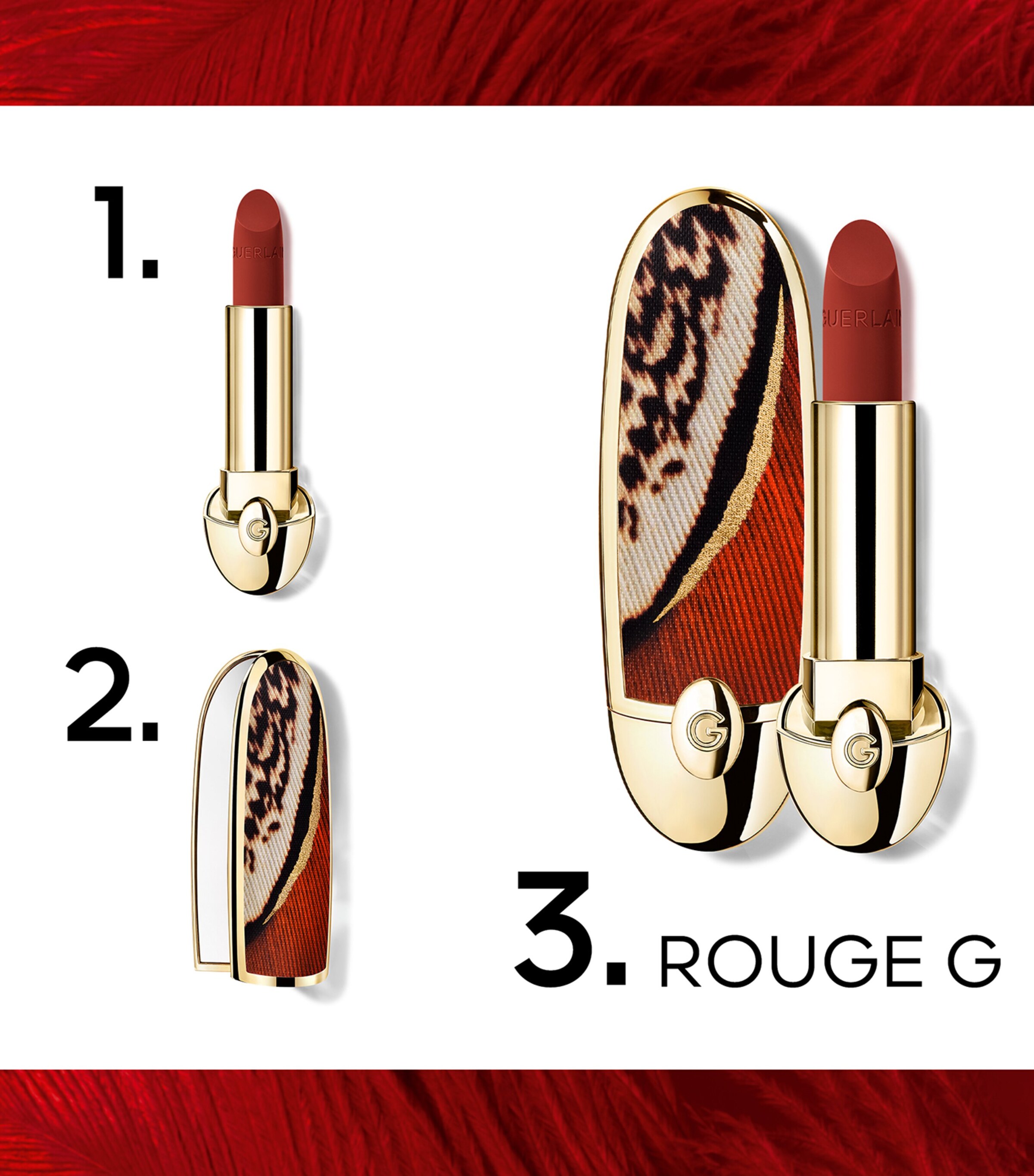 Guerlain Songbird Rouge G Lipstick Case Image 2