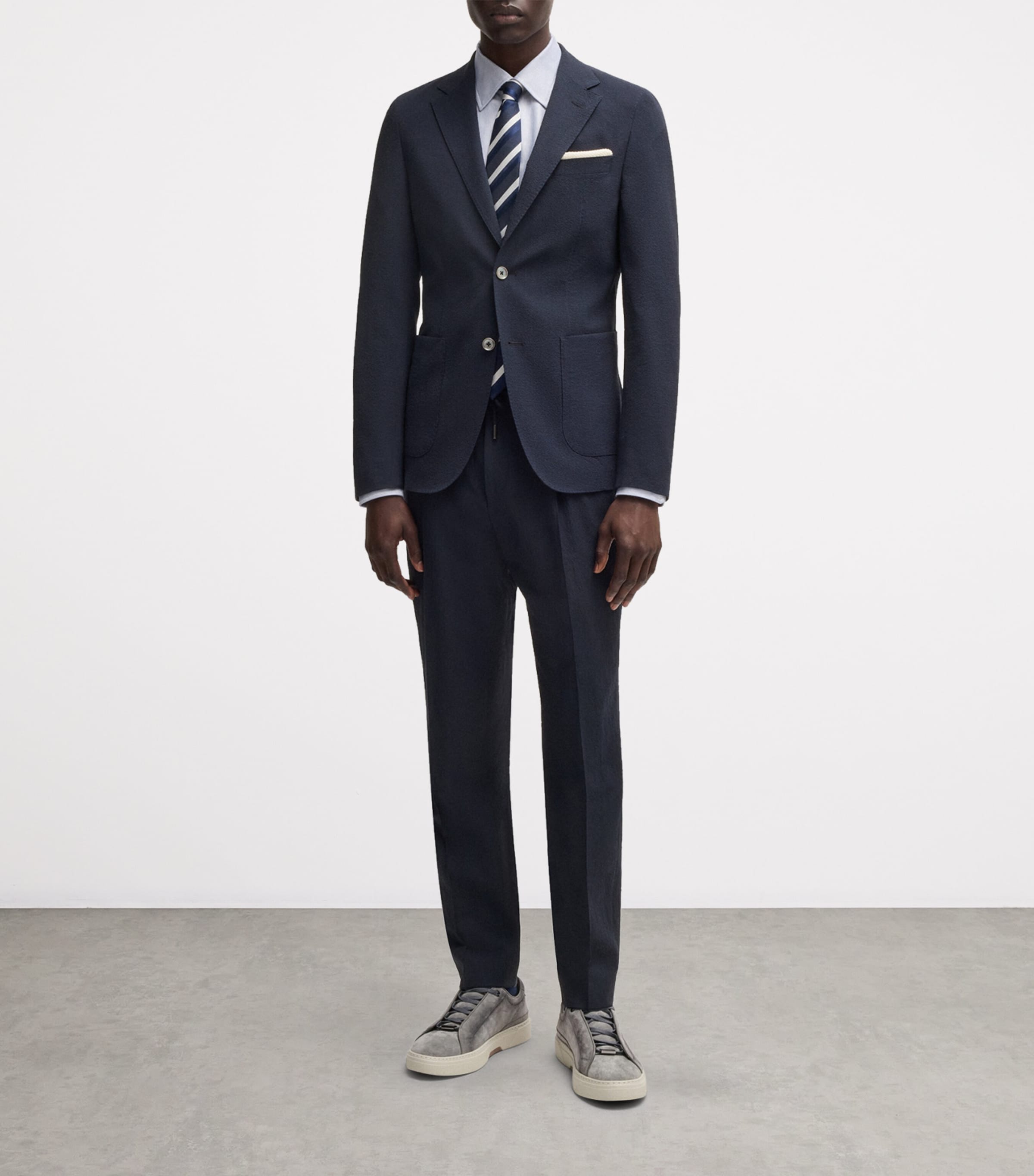 Virgin Wool-Blend Slim Blazer 404 Image 6