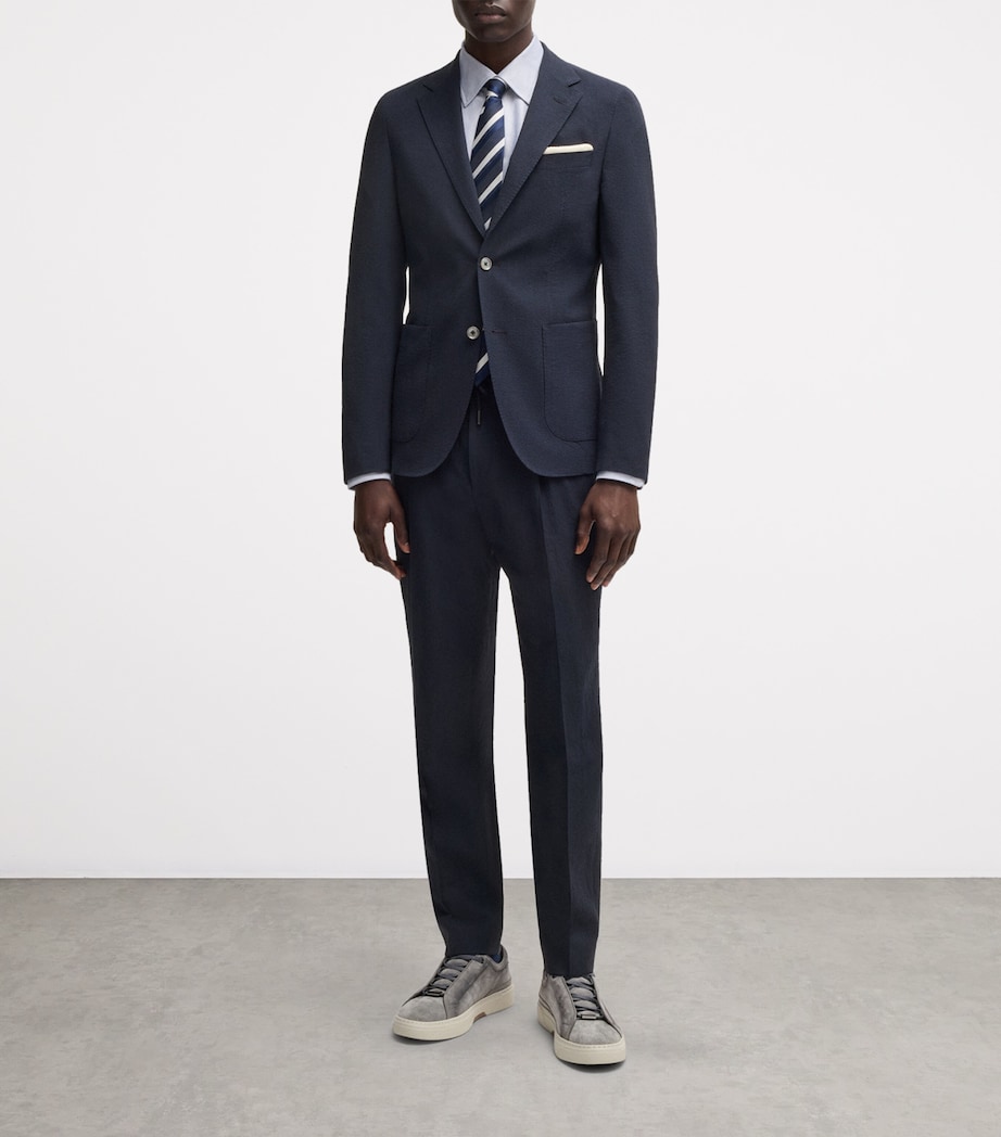 Virgin Wool-Blend Slim Blazer 404 Image 6