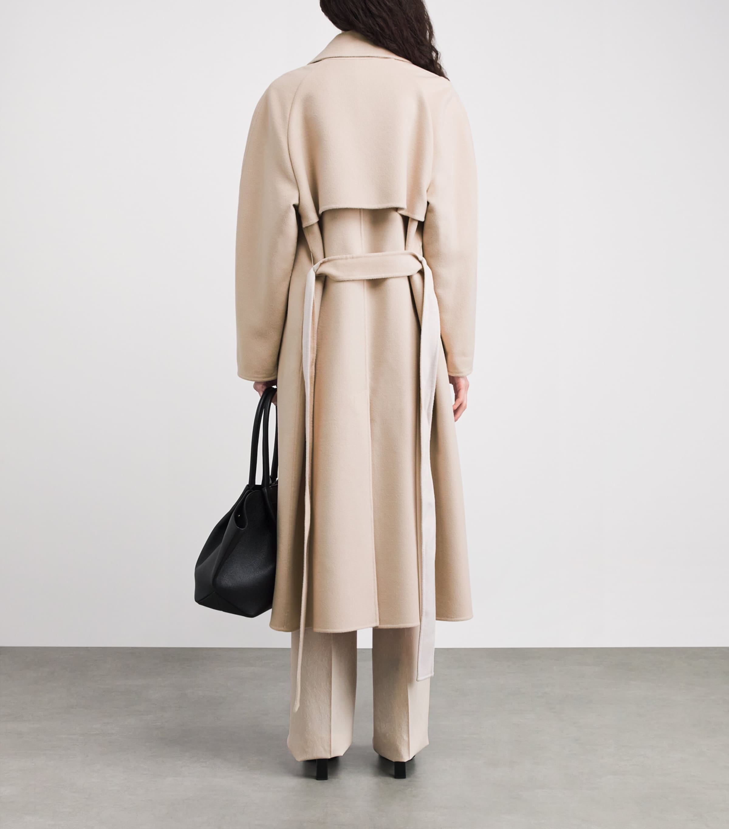 Fabiana Filippi Womens Virgin Wool Trench Coat Kasha Image 5