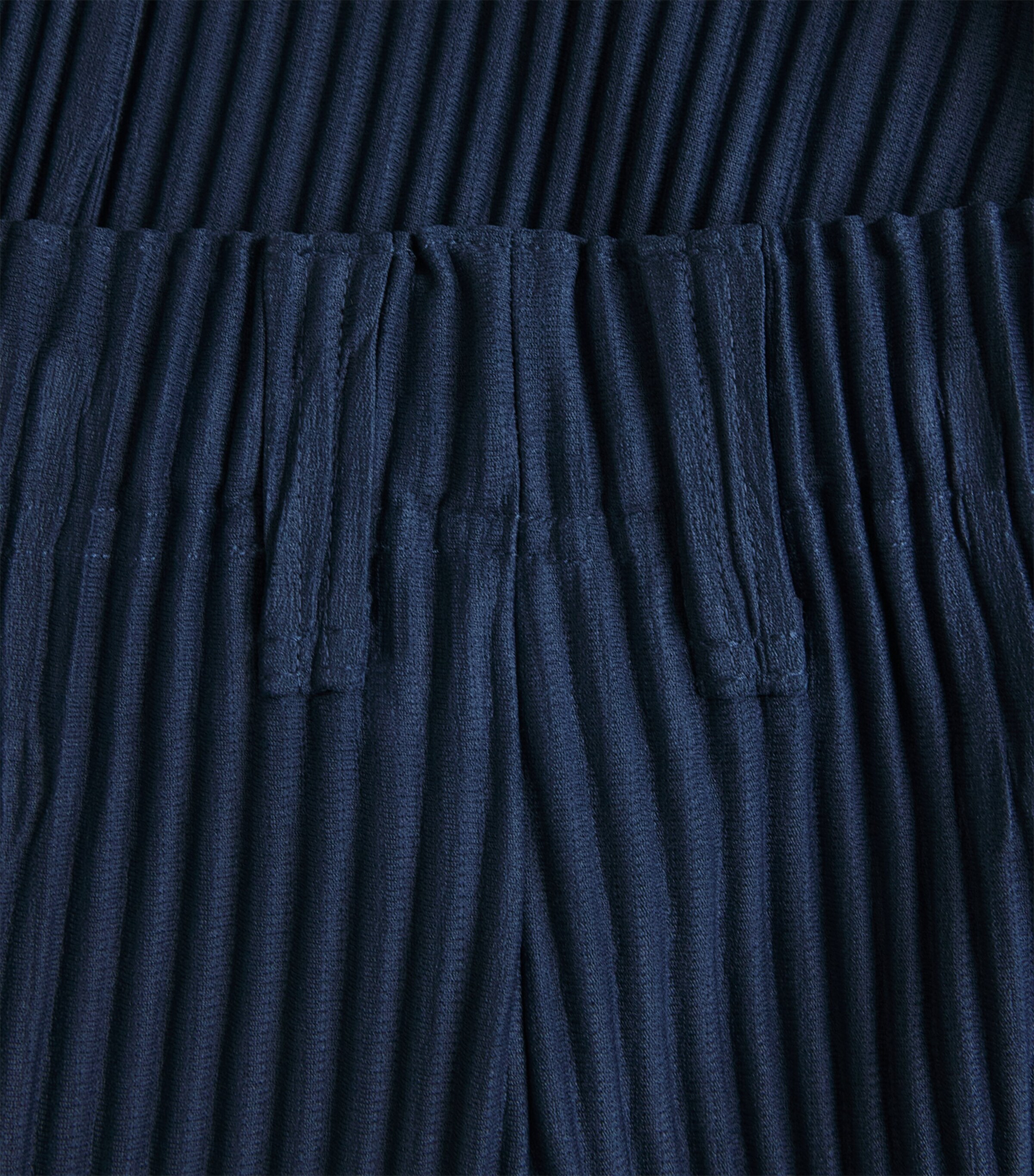 Homme Plissé Issey Miyake Mens Pleated Straight Trousers Manarola B Nvy Image 6