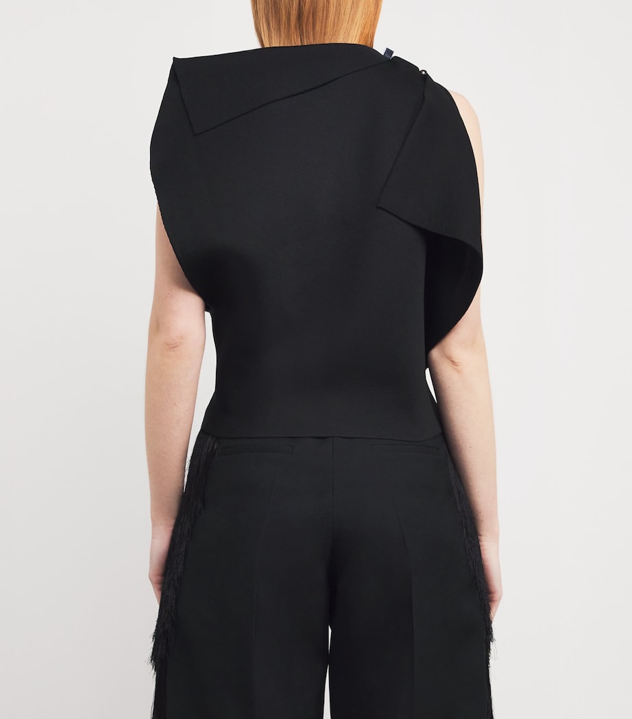 Jacquemus Womens Knit Trapèze Top Black Image 4