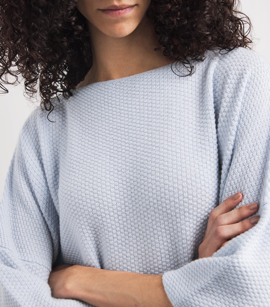 Eskandar Womens Cashmere Square-Neck Sweater Brgtnbl Image 3