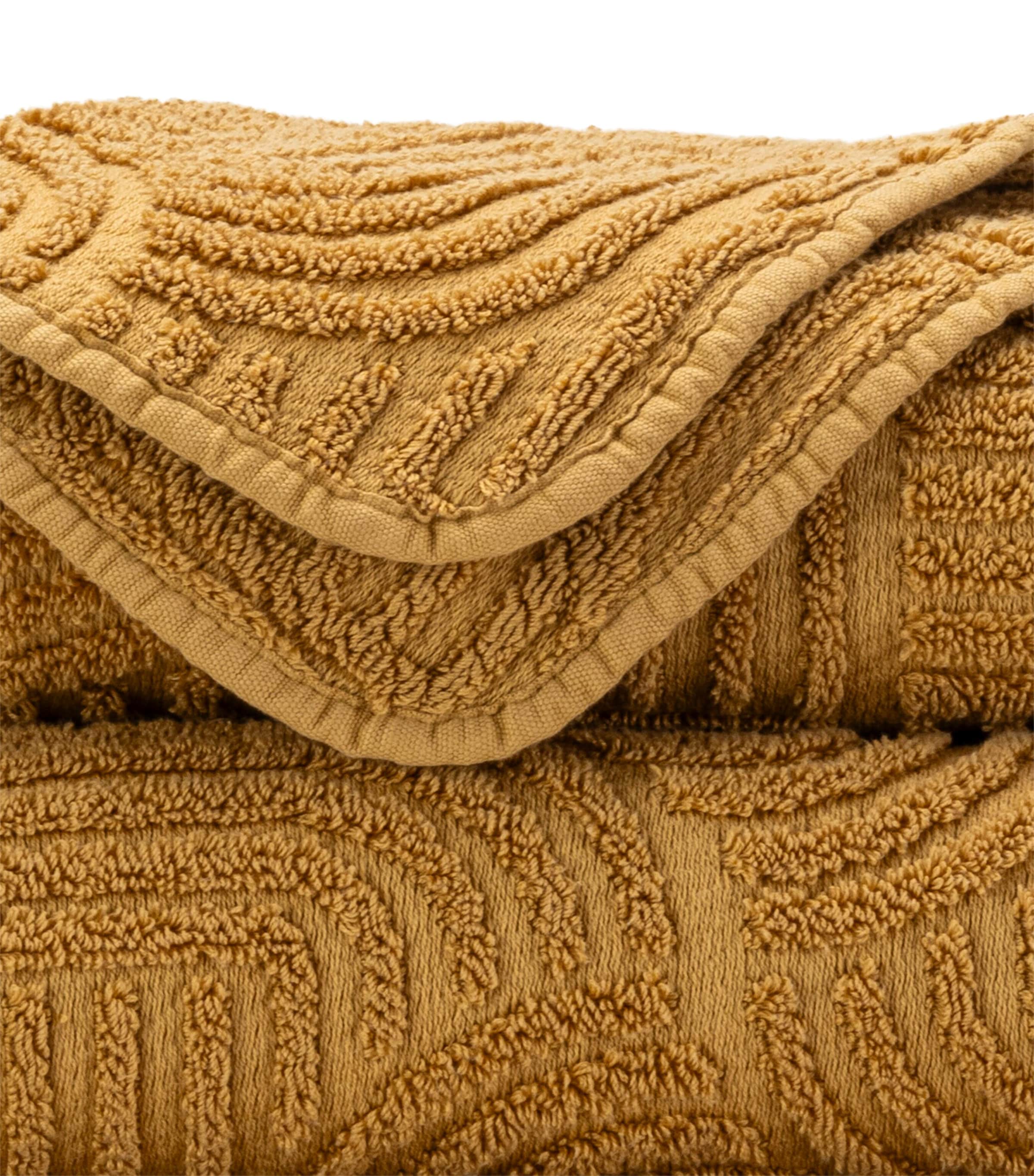 Abyss & Habidecor Egyptian Cotton Olly Bath Sheet (100cm x 150cm) Gold Image 3