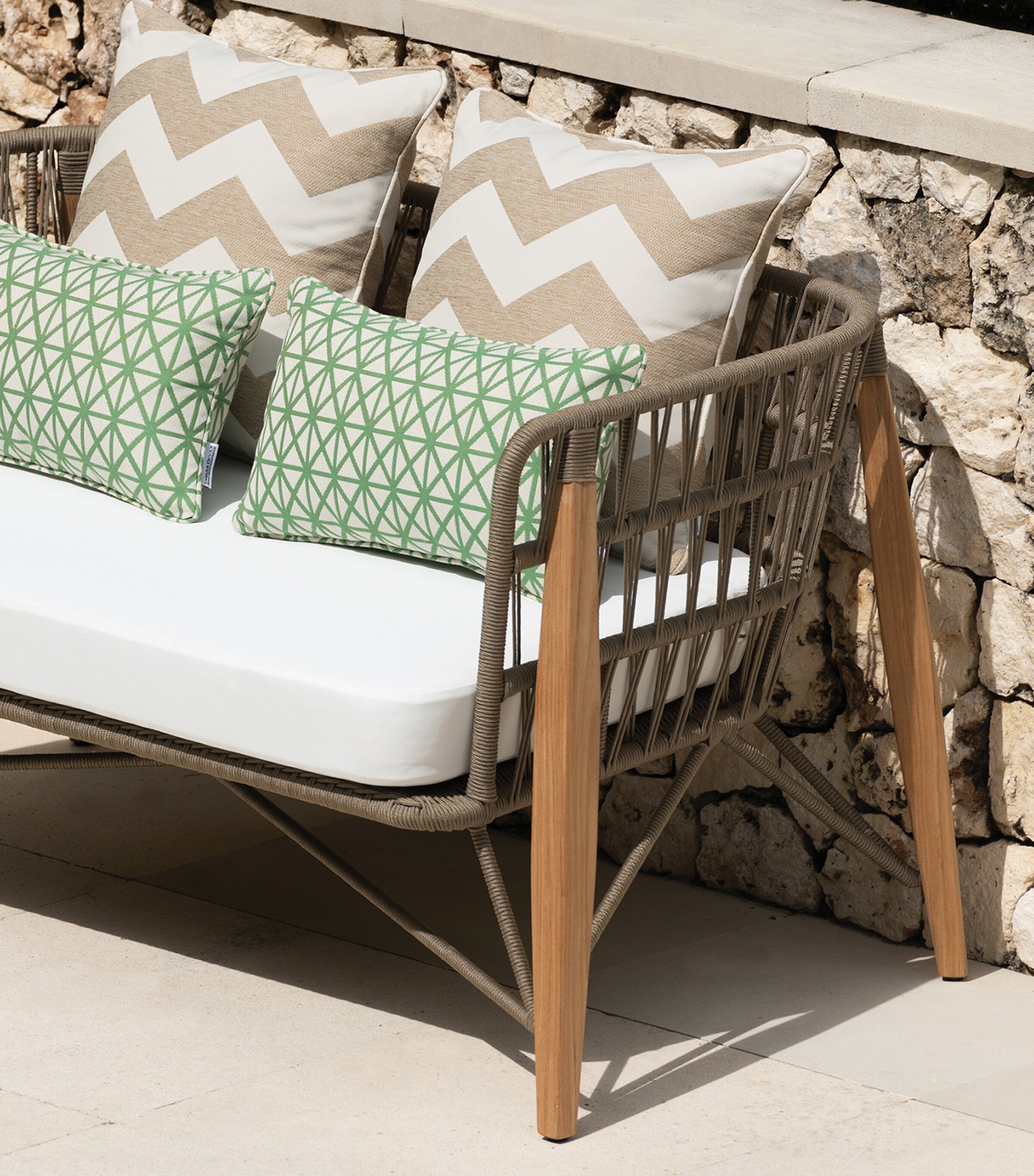 Pimlico Club Outdoor 3-Seater Sofa WHITE Image 2