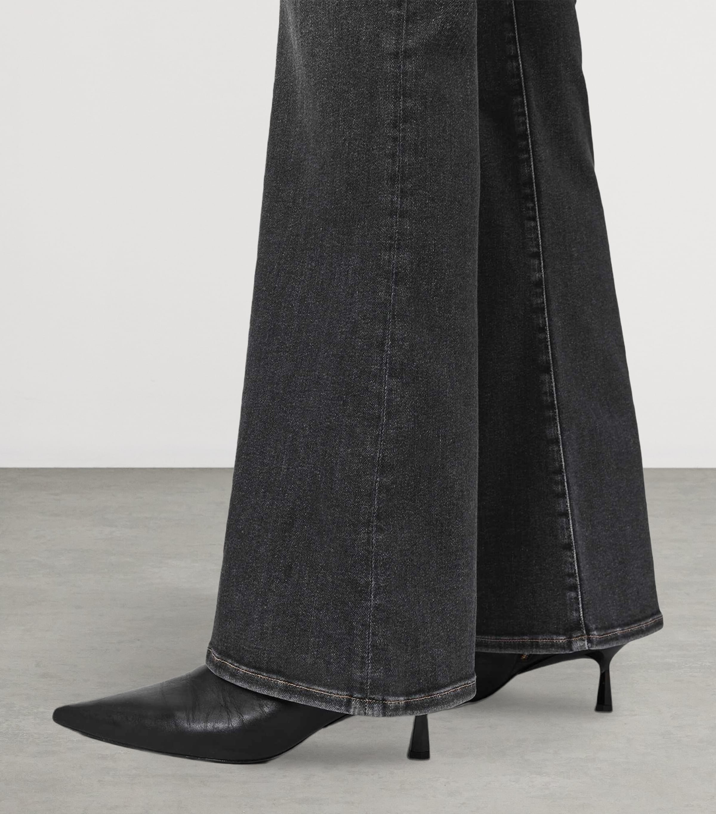 Maisie Flared Jeans WASHED GREY Image 7