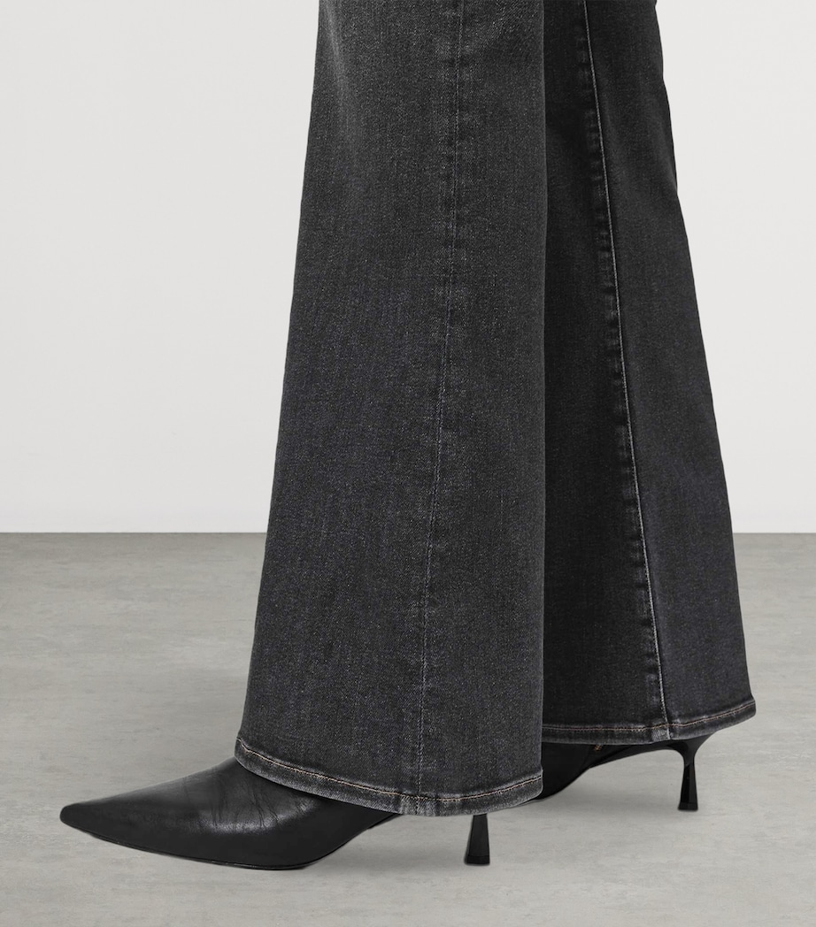 Maisie Flared Jeans WASHED GREY Image 7