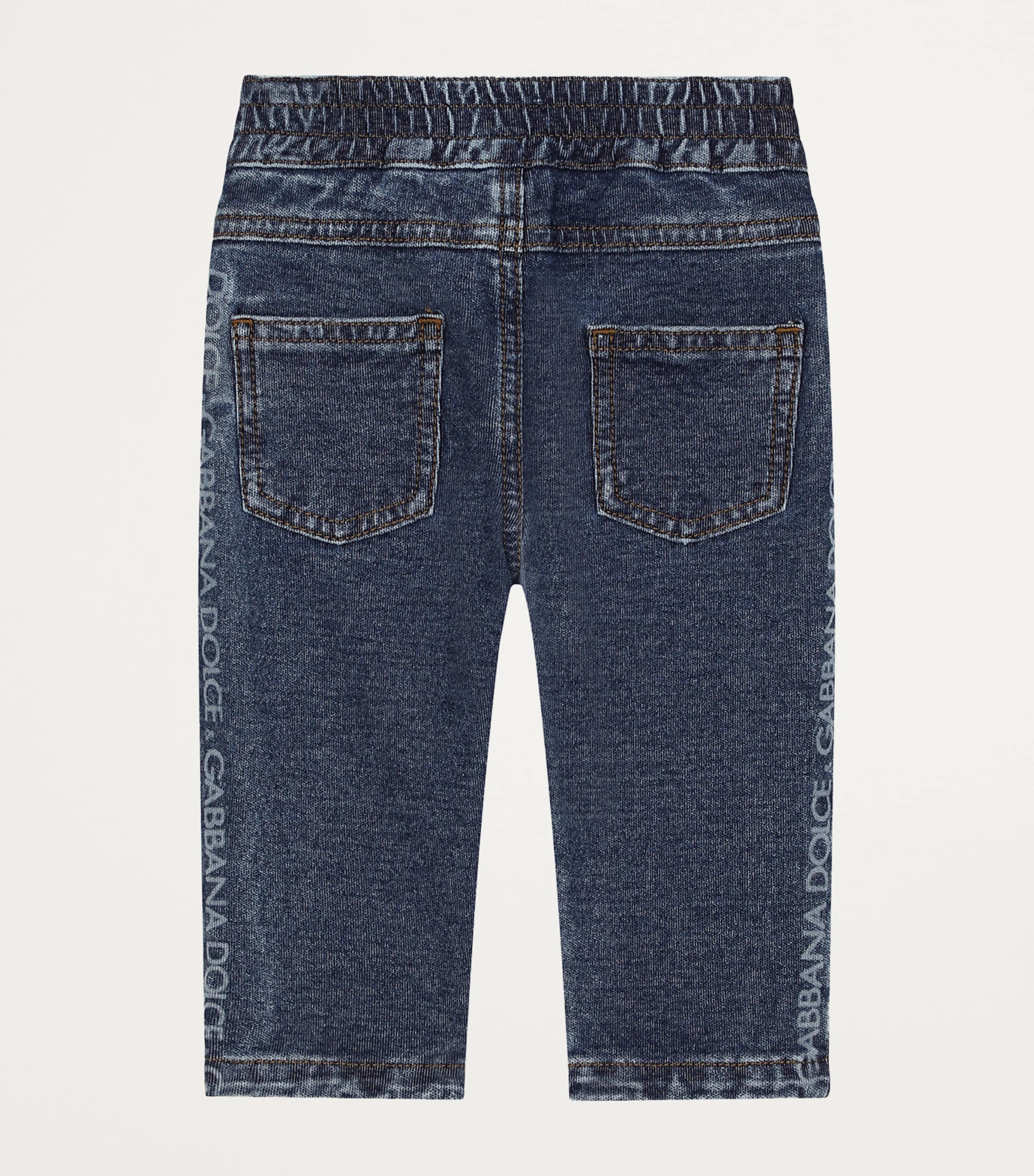Dolce&Gabbana Kids Logo-Detail Straight Jeans (3-30 Months) Combi Image 2