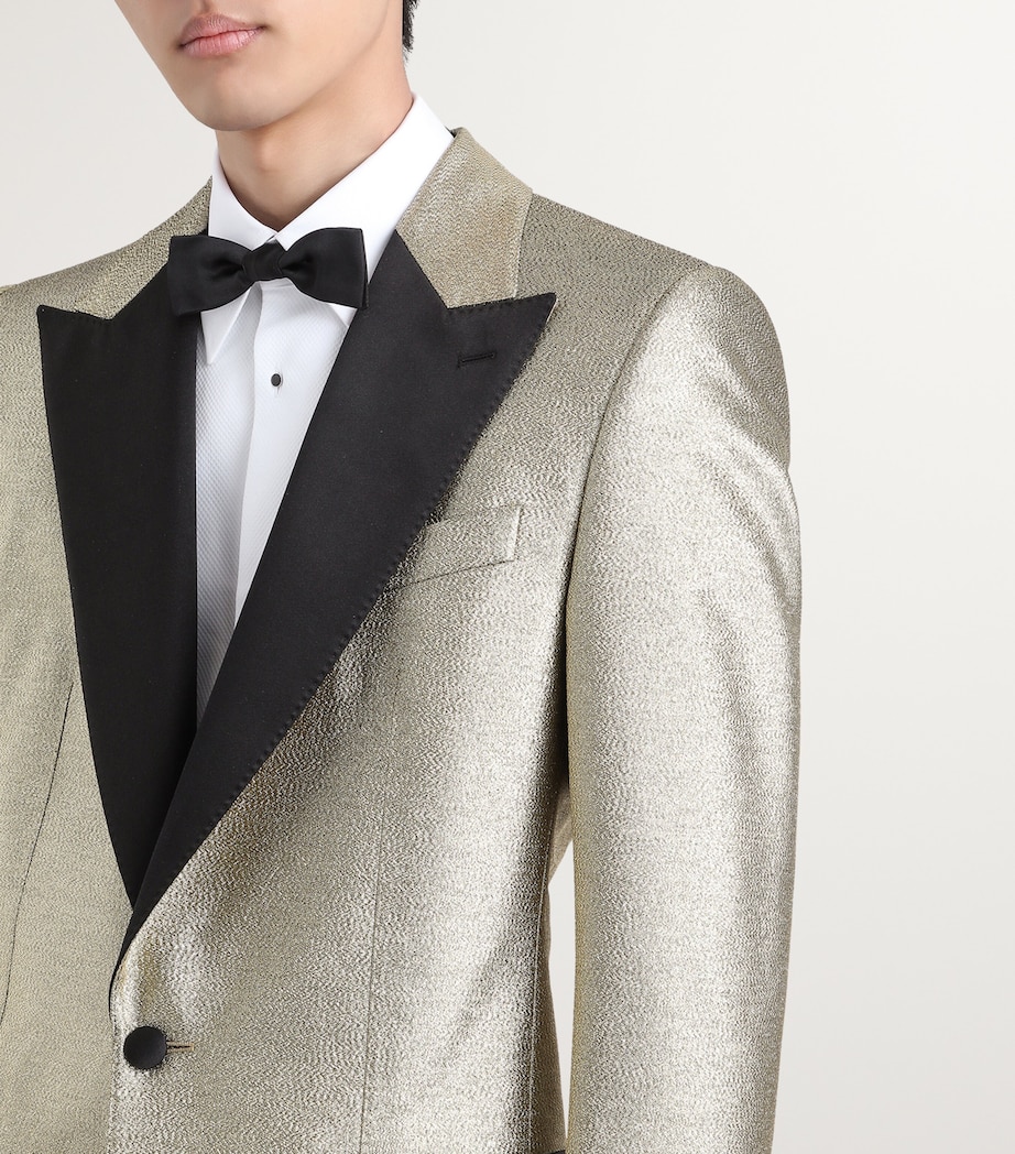 Metallic Tuxedo Blazer S0997-GOLD Image 3
