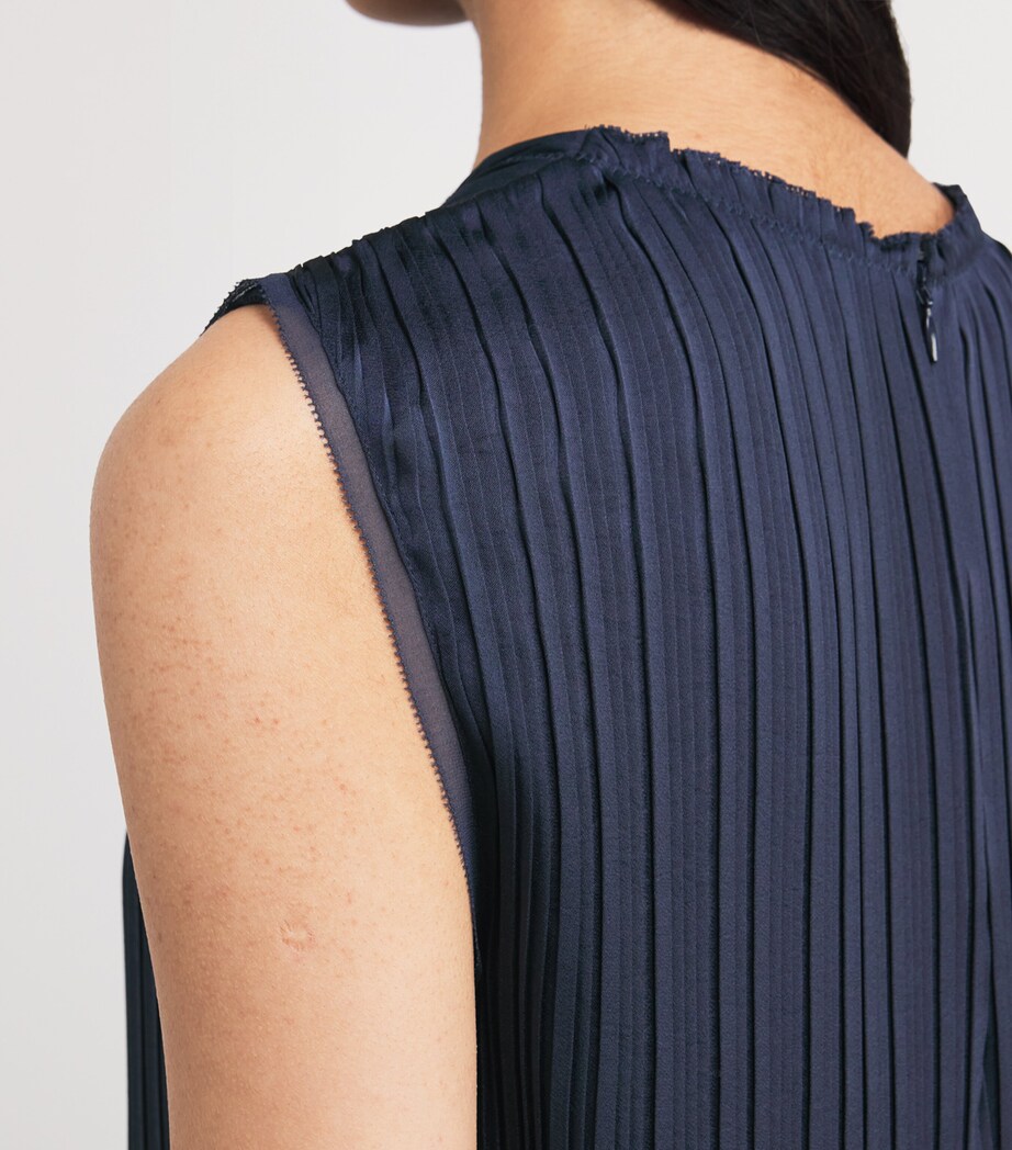 Satin Pleated Top 403CBL Image 6