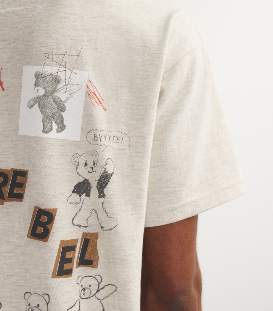 DOMREBEL Mens Break Up T-Shirt Greige Image 6