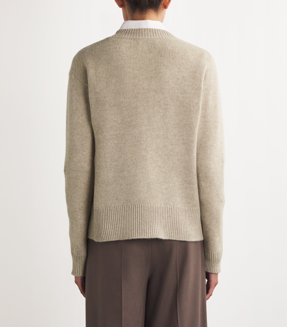 Cashmere Boxy Cardigan DARK MEDIUM DYED Image 4