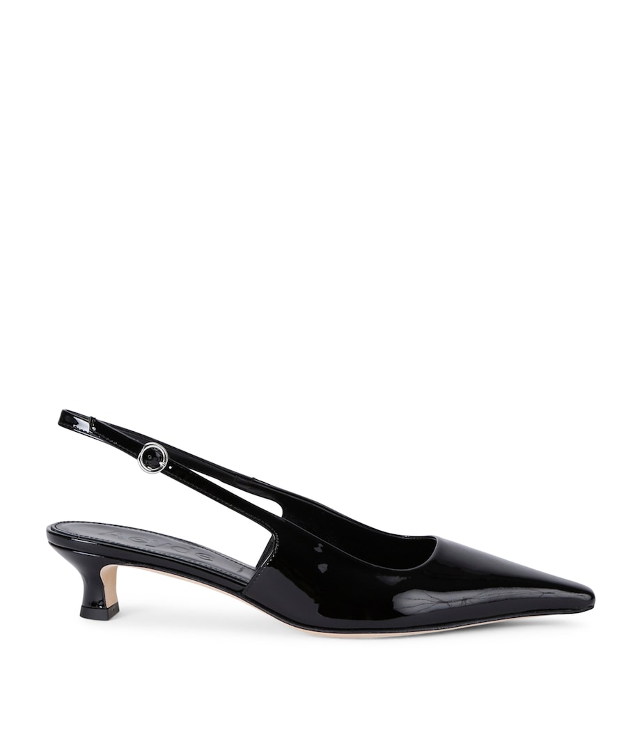 Patent Leather Slingback Pumps 35 BLACK Image 1