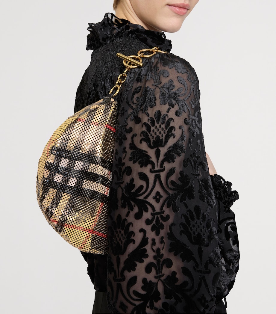 Check Chainmail Shoulder Bag SAND Image 2