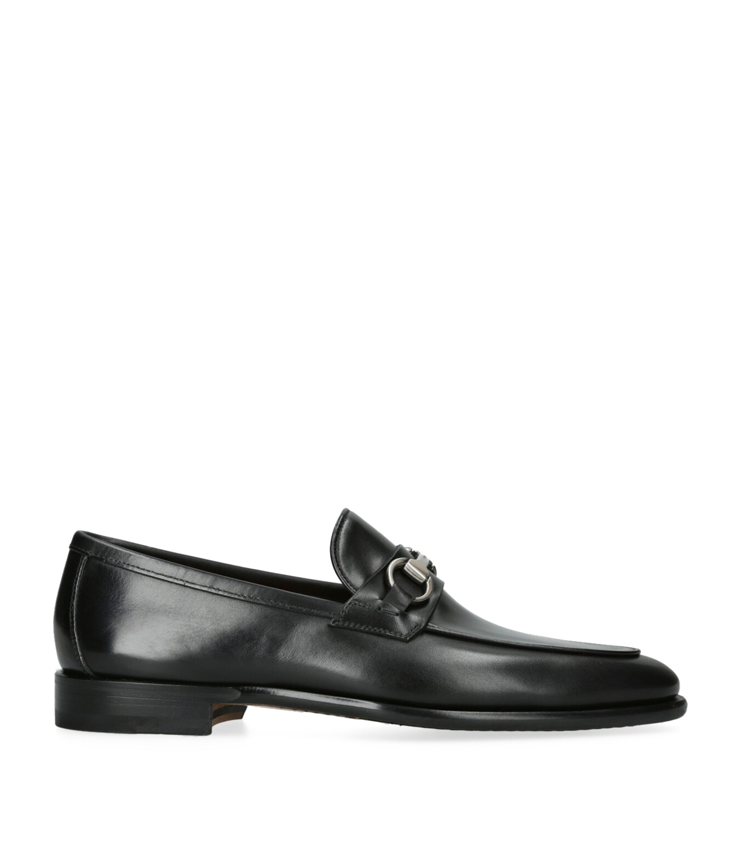 Magnanni Leather Hendidos Horsebit Loafers Black Image 1