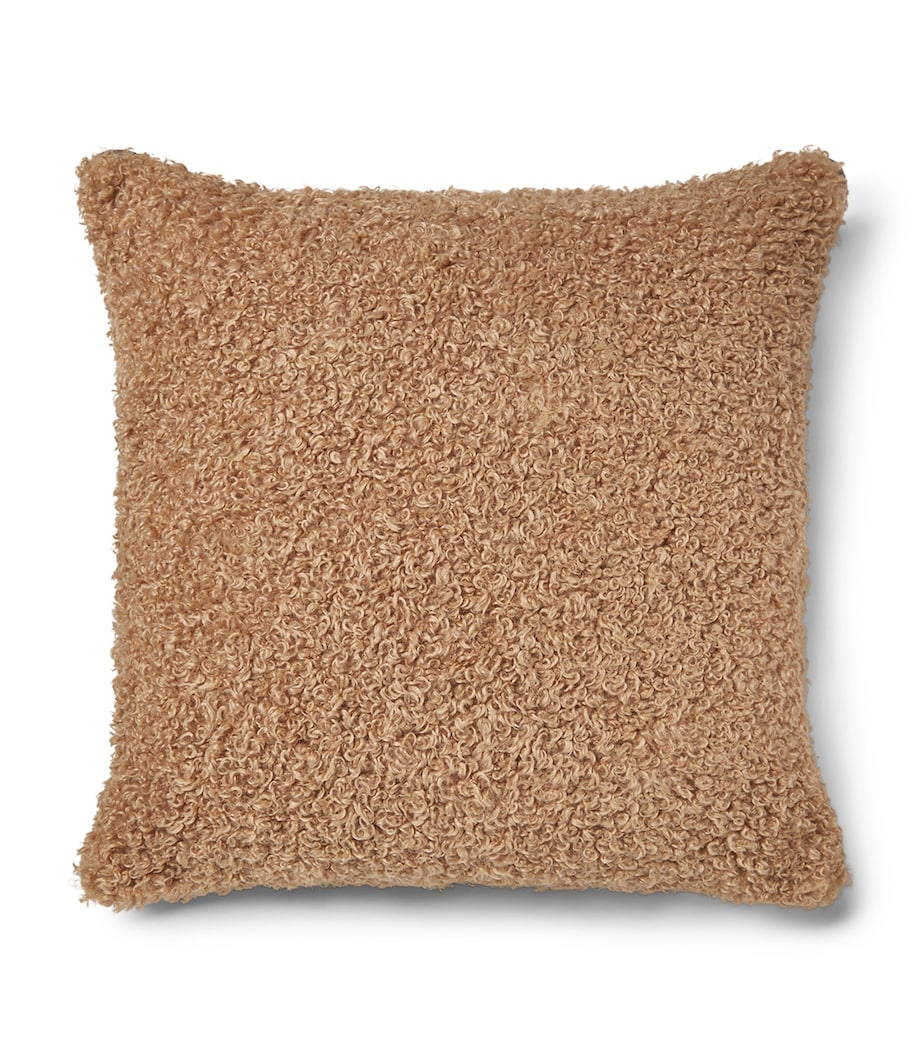 Virgin Wool Wild Cats Cushion (60cm x 60cm) RED/MULBERRY Image 2