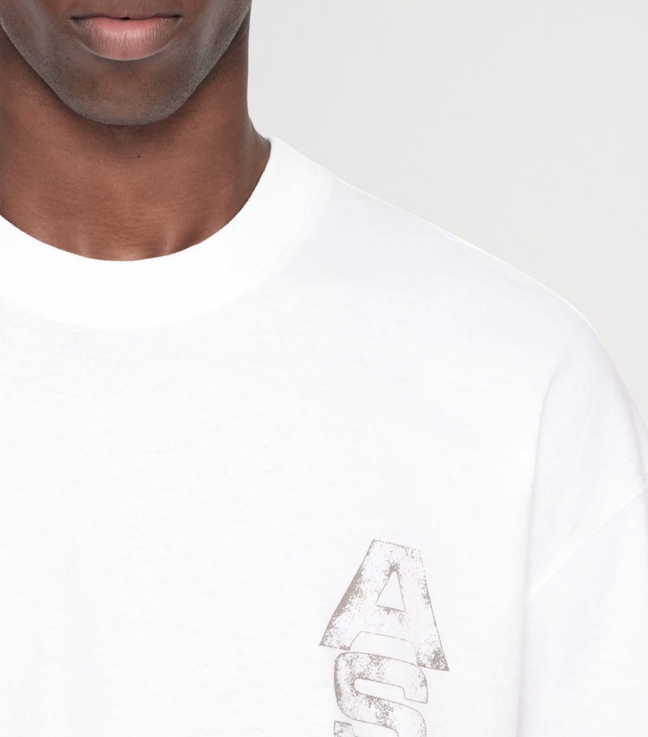 AllSaints Mens Organic Cotton Roller T-Shirt Optic White Image 4
