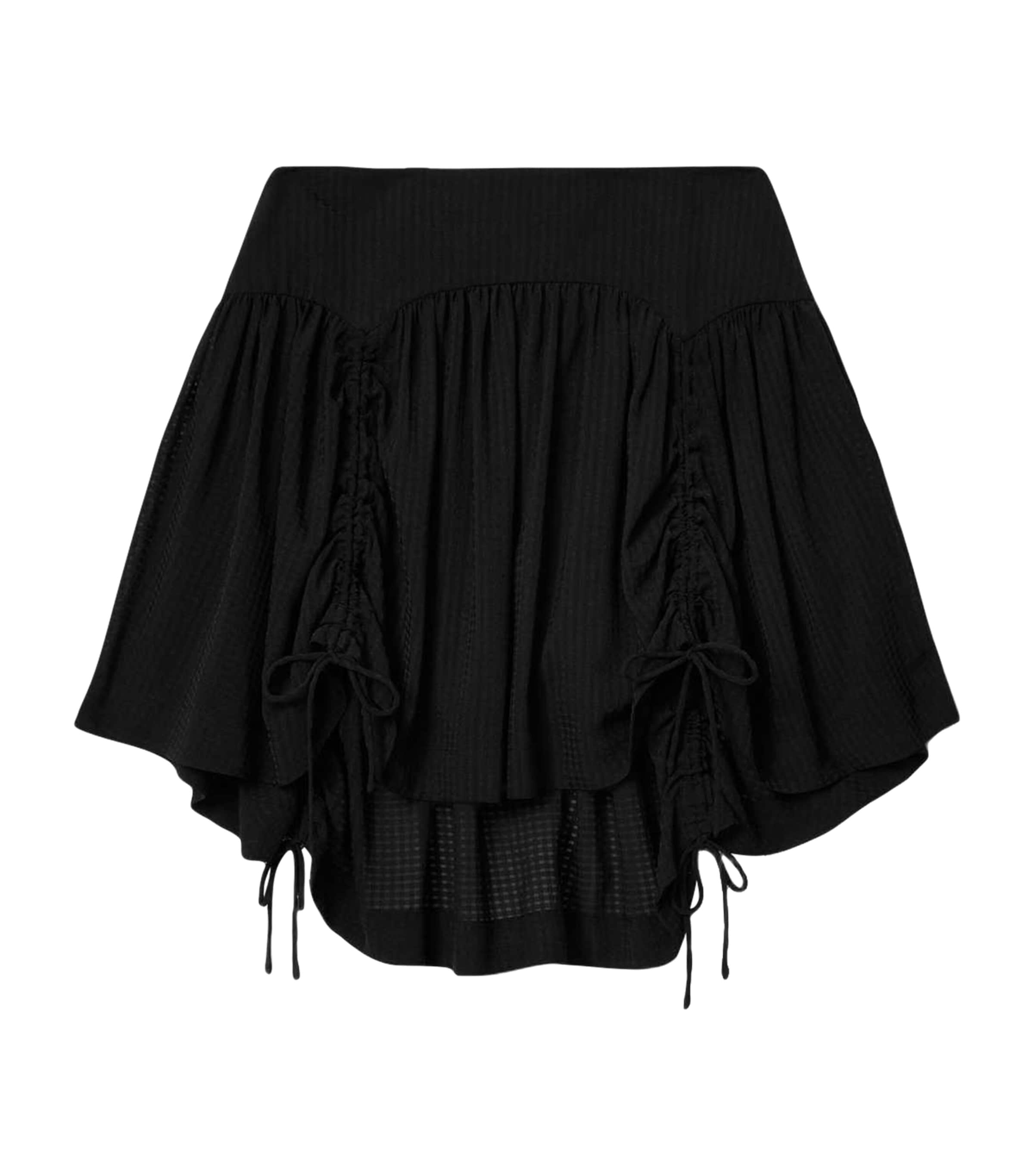 AllSaints Womens Check Aria Mini Skirt Black Image 1