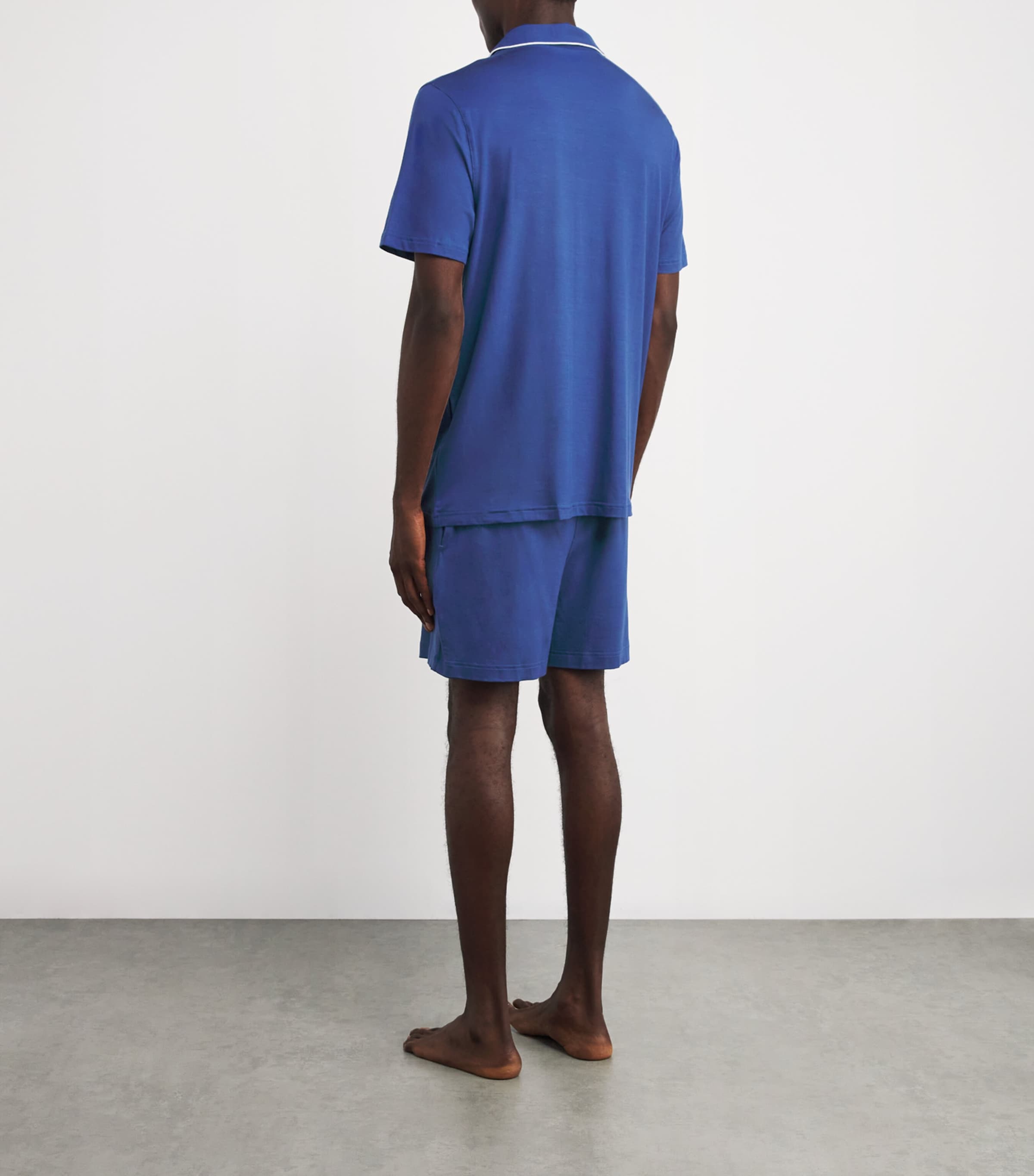 Micromodal Short Basel Pyjama Set BLUE Image 3