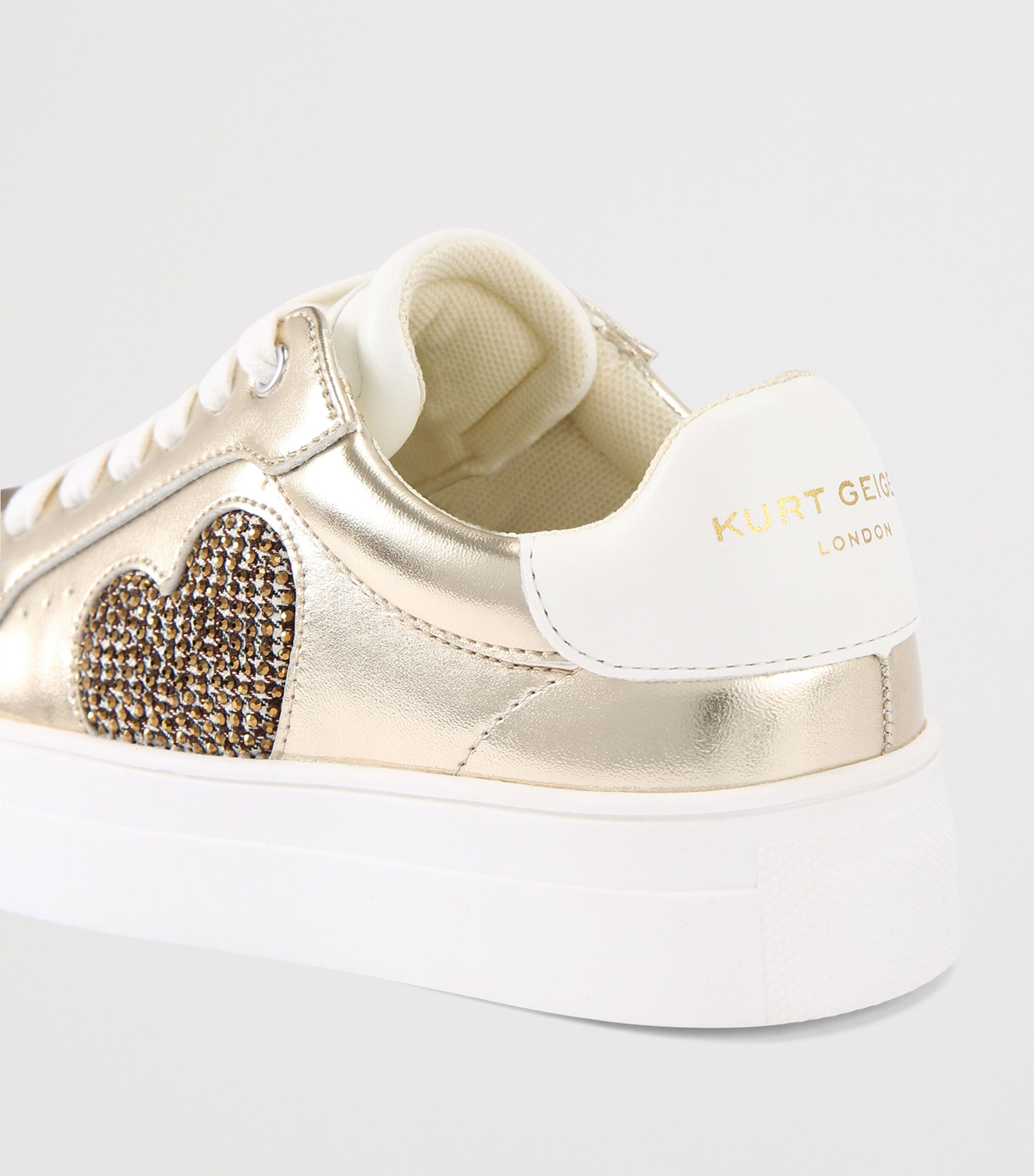 Leather Mini Lana Heart Sneakers GOLD Image 2