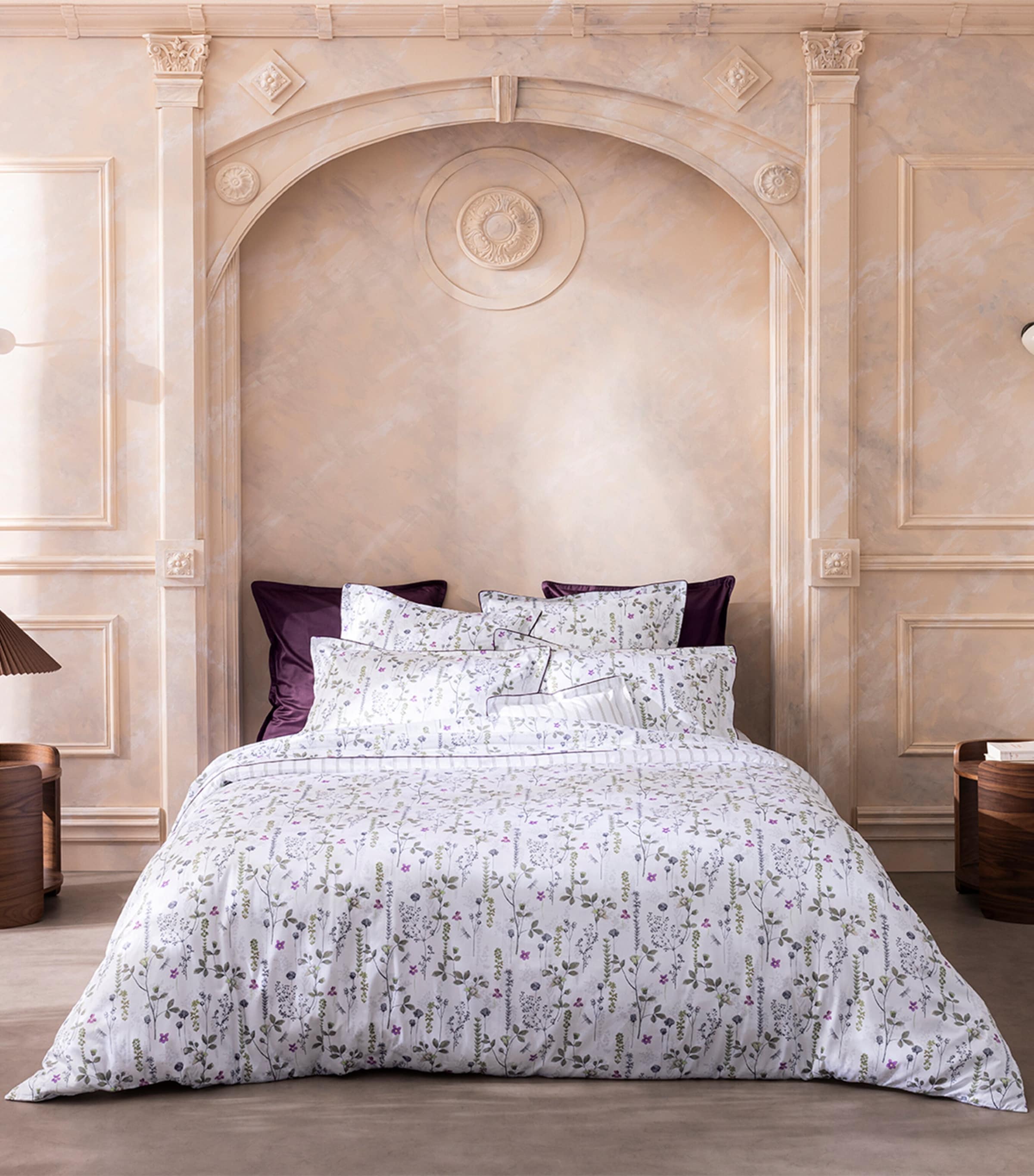 Alexandre Turpault Organic Cotton Bucolique Super King Duvet Cover (260cm x 220cm) White Image 4