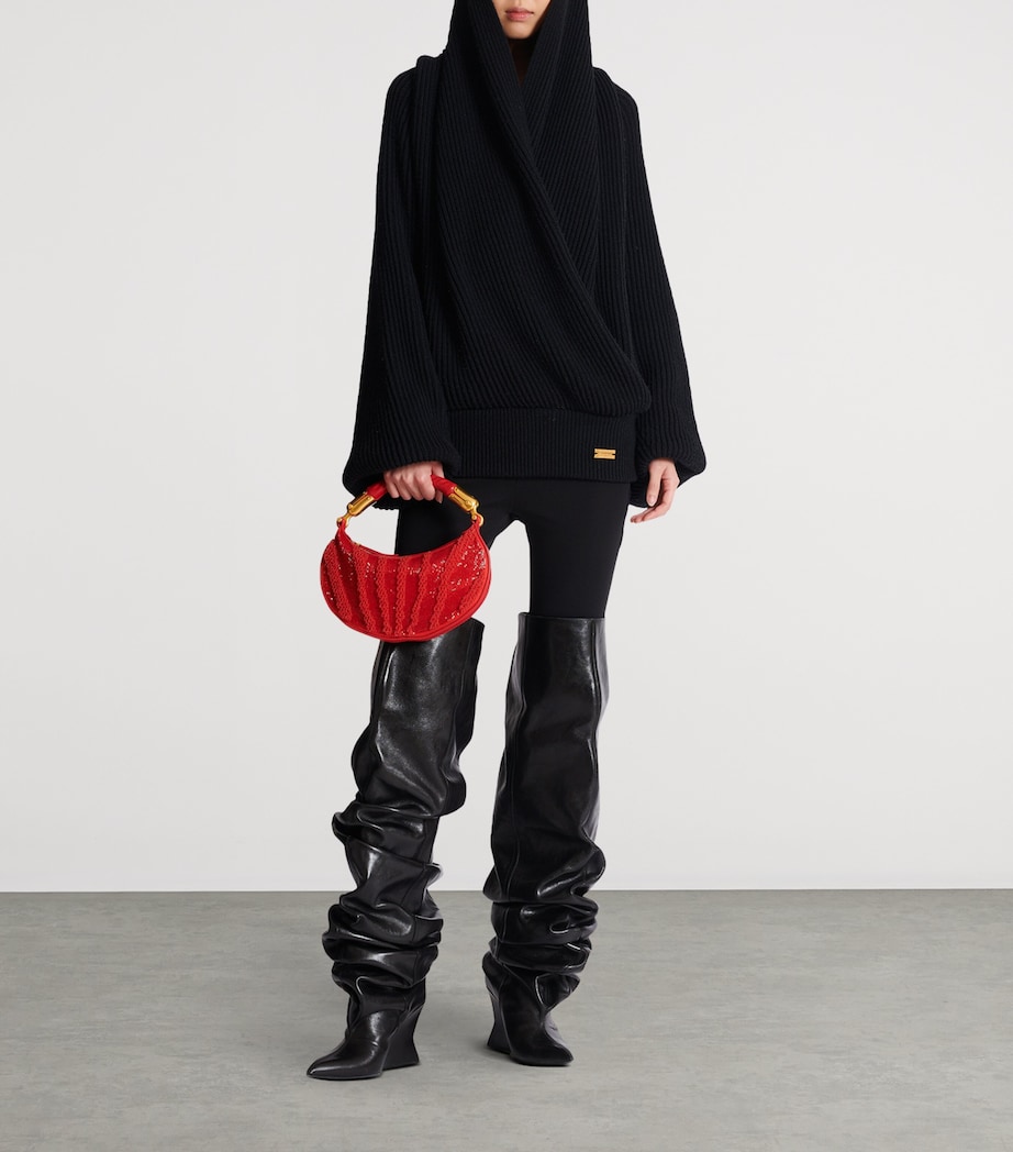 Mini Zebra-Print Ebene Top-Handle Bag 3AC ROUGE Image 7