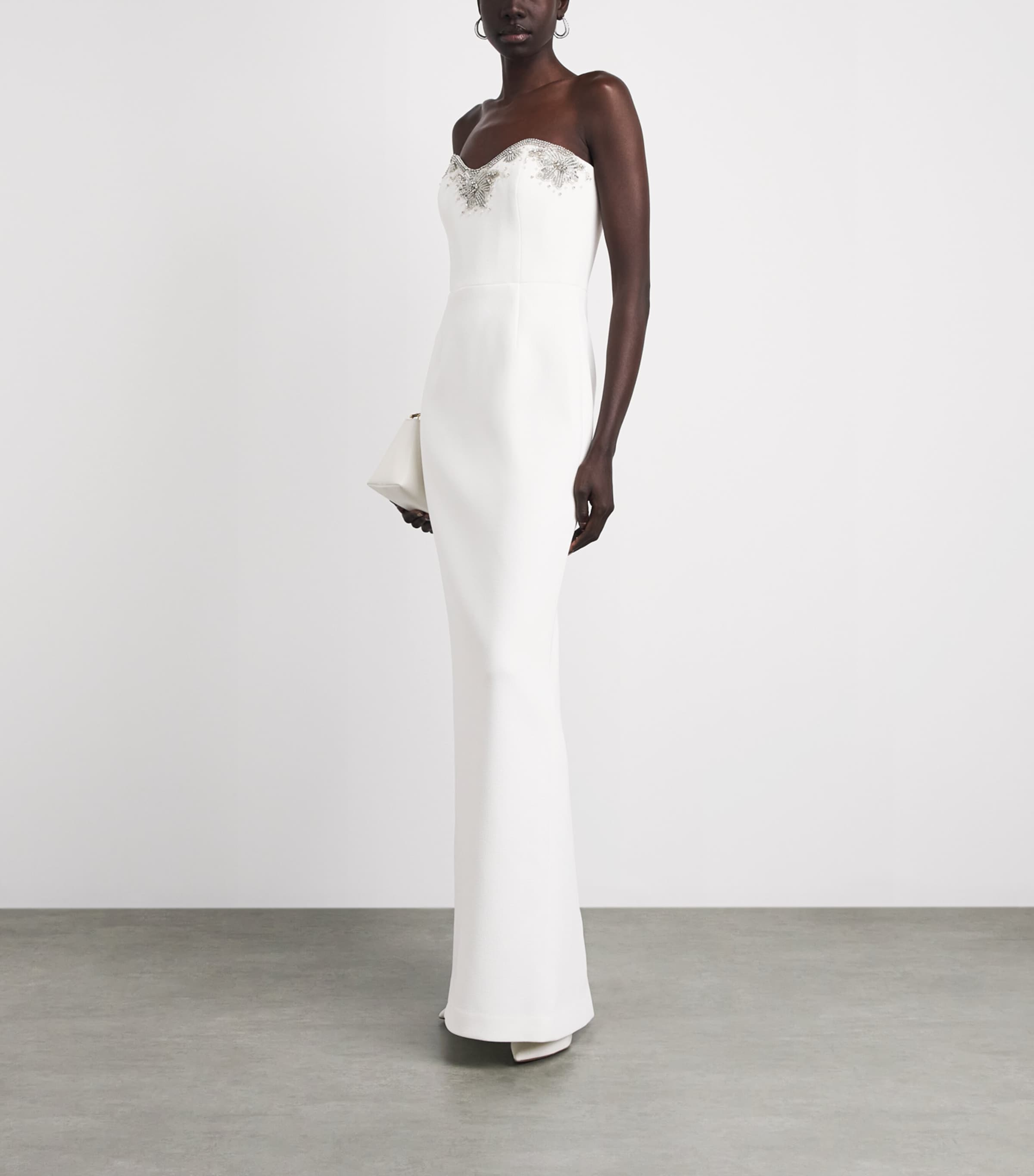 Rebecca Vallance Womens Strapless Melva Maxi Dress Ivory Image 2