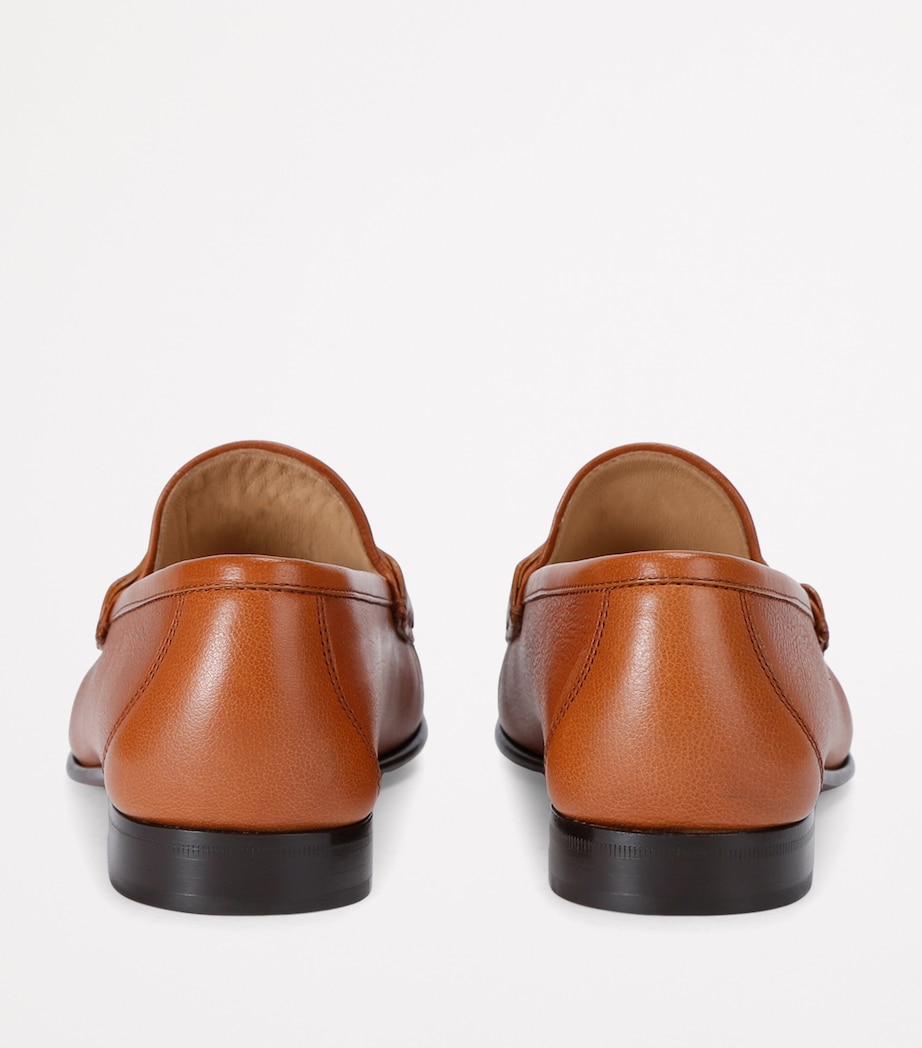 Leather VLogo Loafers MID BROWN Image 2