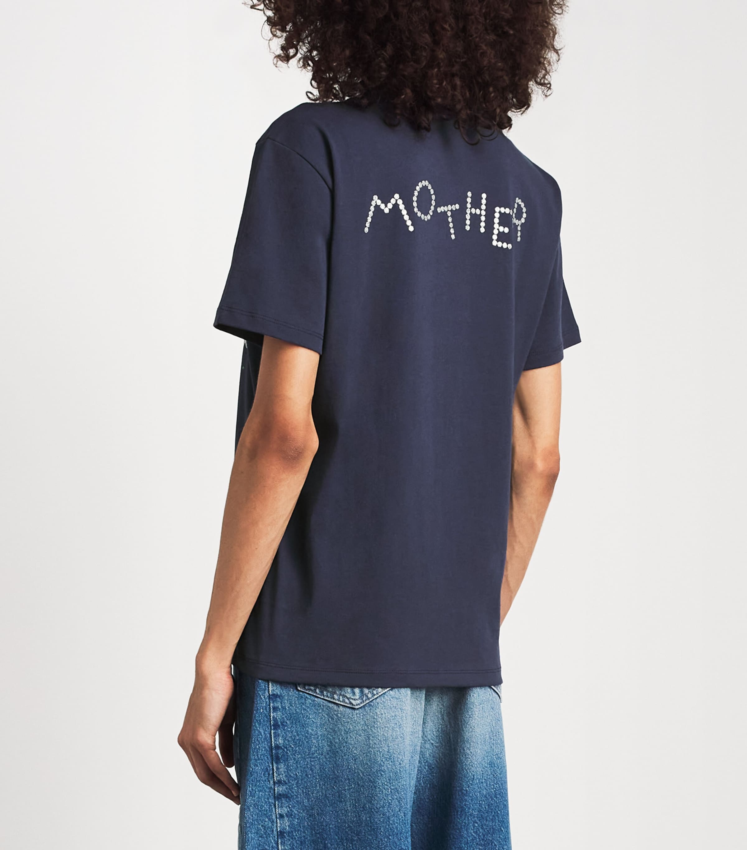 MOTHER Womens Cotton The Rowdy T-Shirt Moonbeam Saloon Image 5