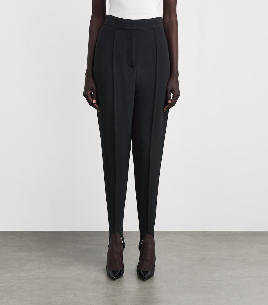 Stella McCartney Womens Crepe Tapered Leggings Black Image 4
