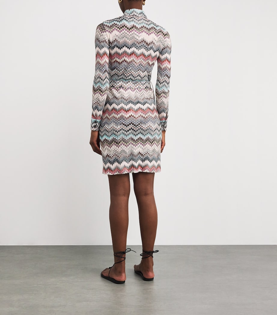 Knitted Zigzag Shirt Midi Dress SM9QW MULTICOLOR Image 3