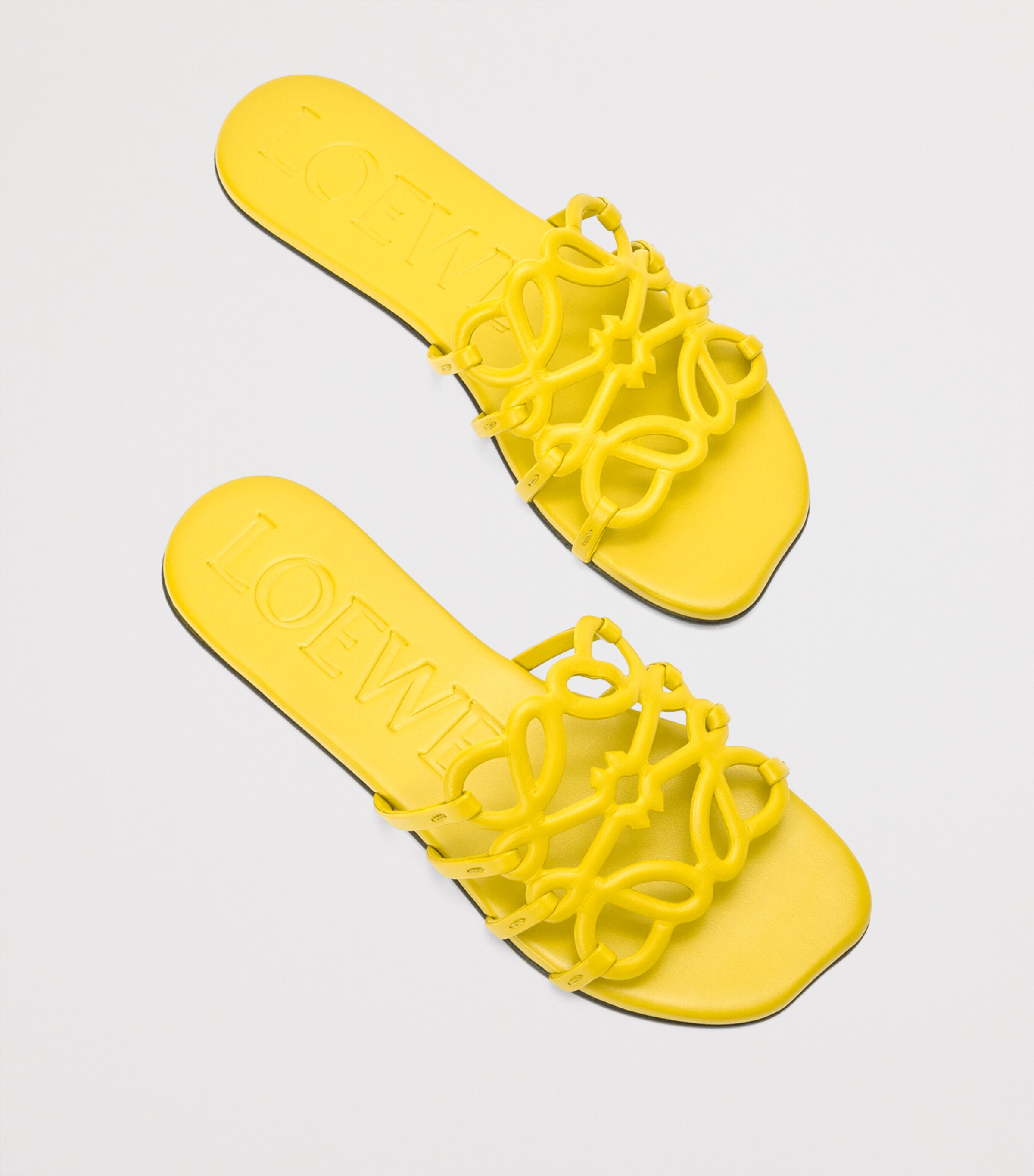 LOEWE x Paula's Ibiza Leather Petal Anagram Slides | Harrods UK