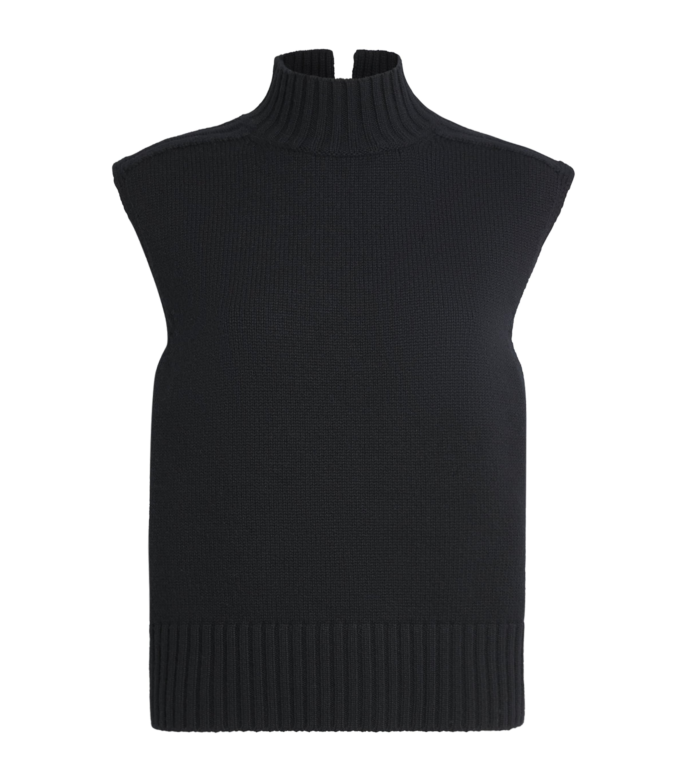Cashmere Sleeveless Sweater BLACK Image 1