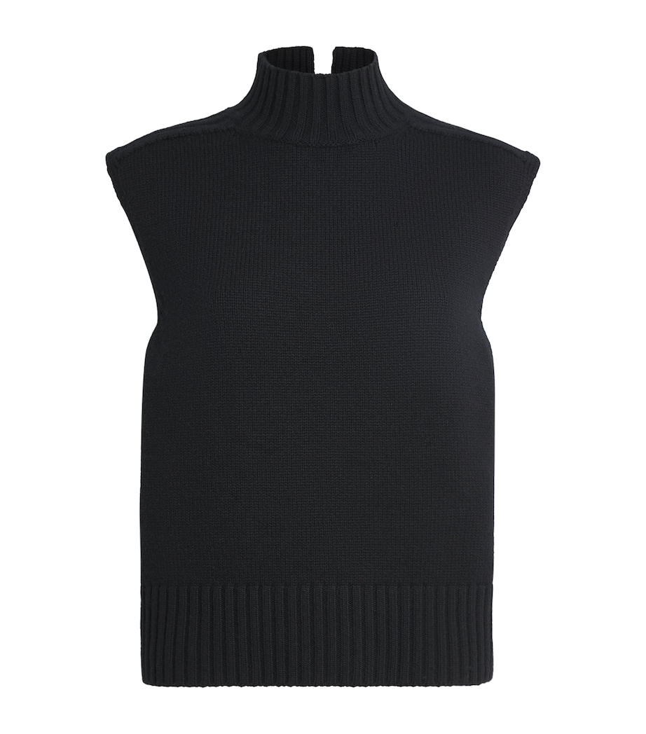 Cashmere Sleeveless Sweater BLACK Image 1