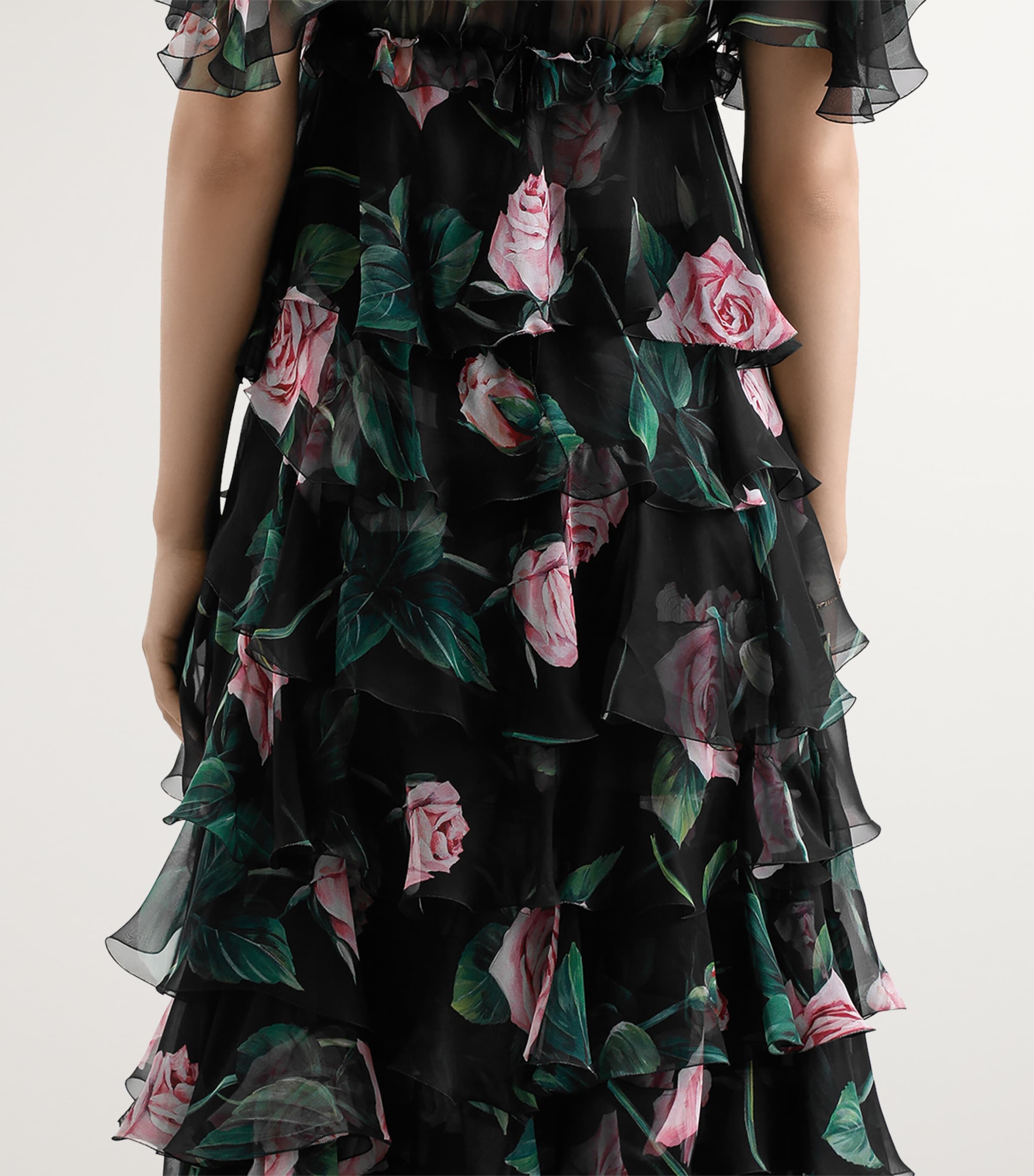 Silk Chiffon Tiered Dress HN5IZ-ROSE C/STELO F Image 5