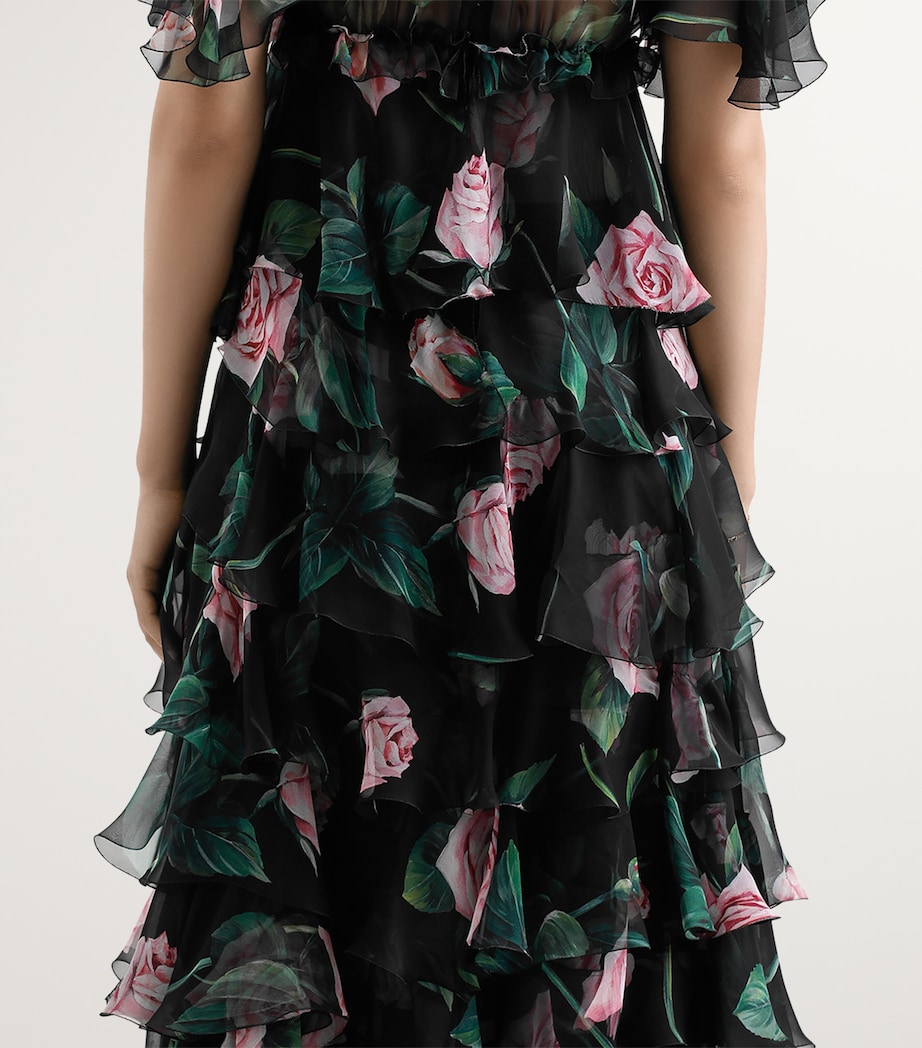 Silk Chiffon Tiered Dress HN5IZ-ROSE C/STELO F Image 5